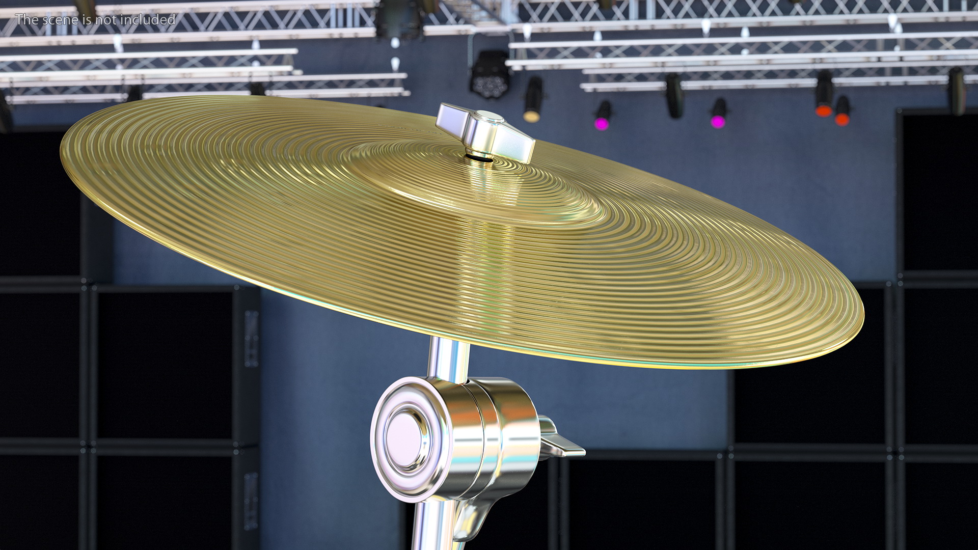 3D Brass Cymbal Set