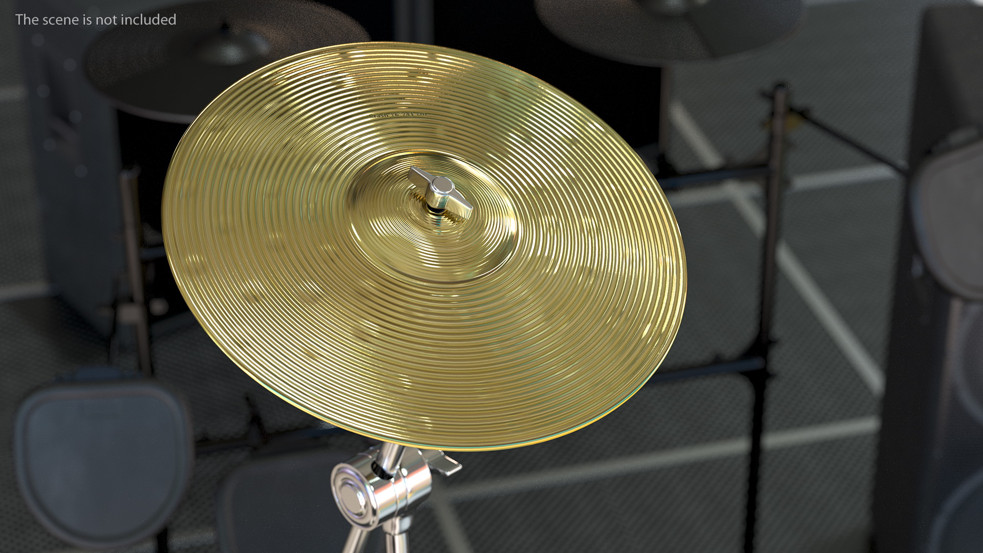 3D Brass Cymbal Set