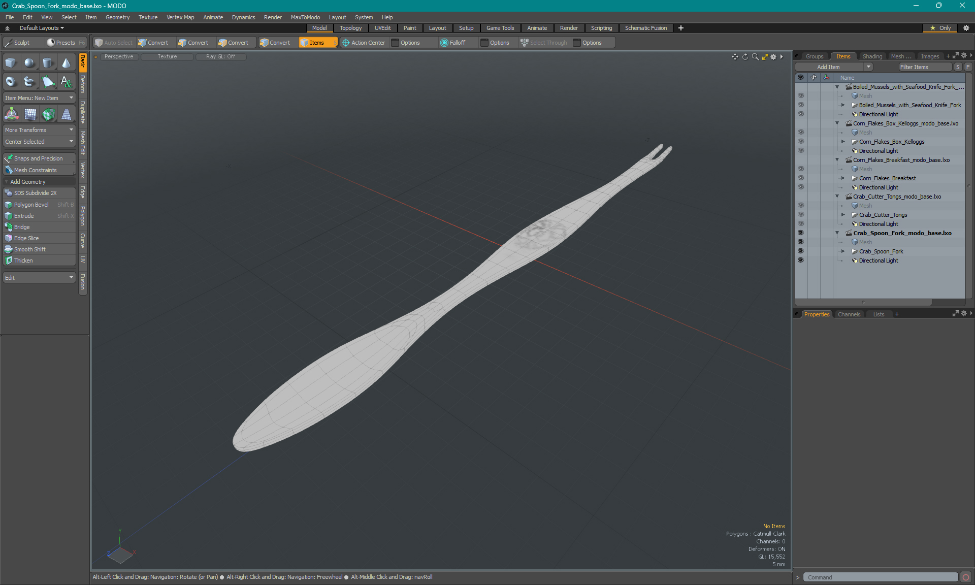 3D model Crab Spoon Fork