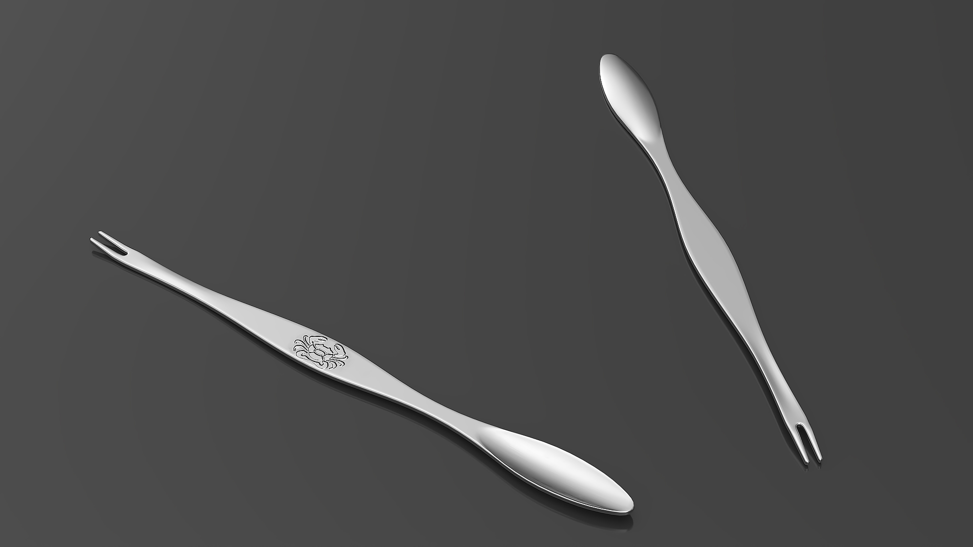 3D model Crab Spoon Fork