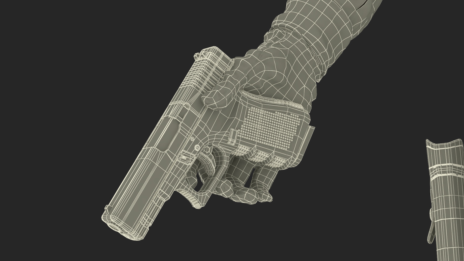 3D Tactical Police Officer Woman with Handgun Rigged for Maya model