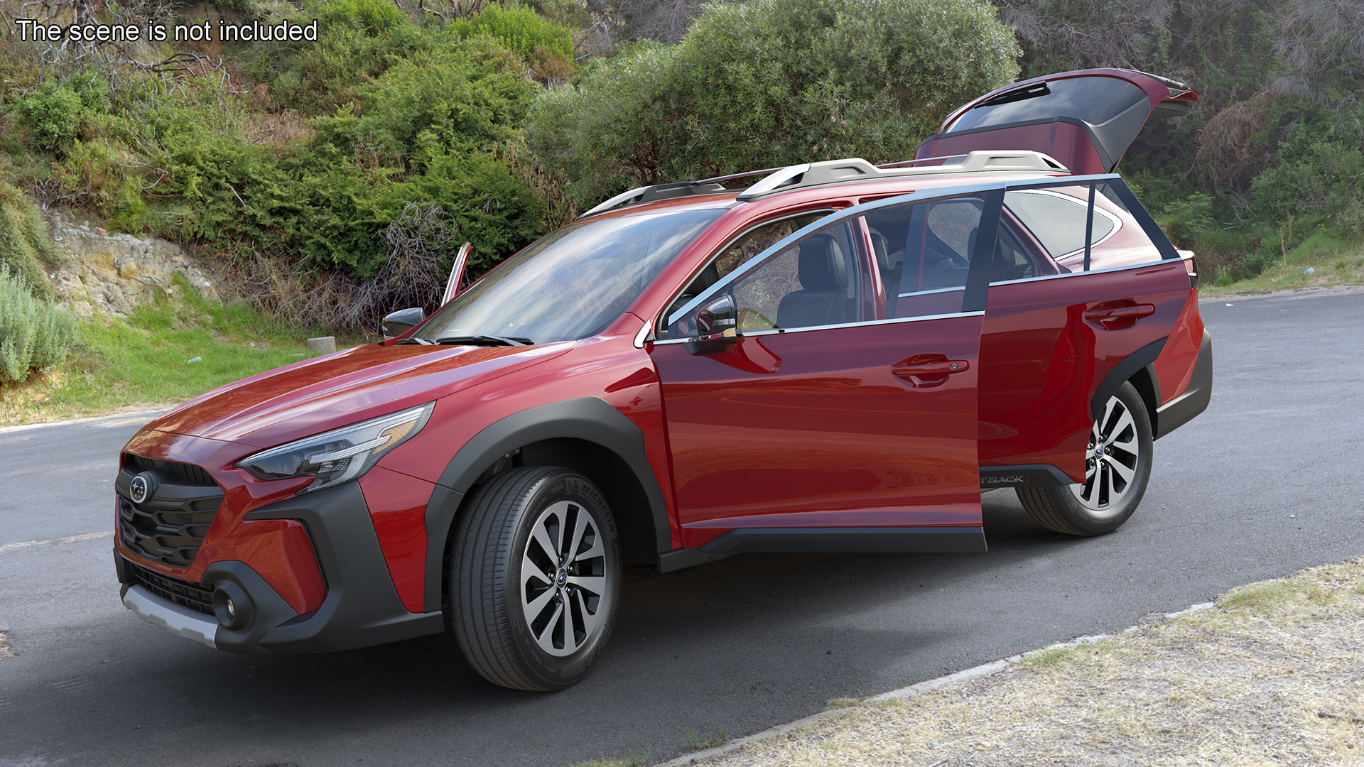 3D Subaru Outback 2025 Crimson Red