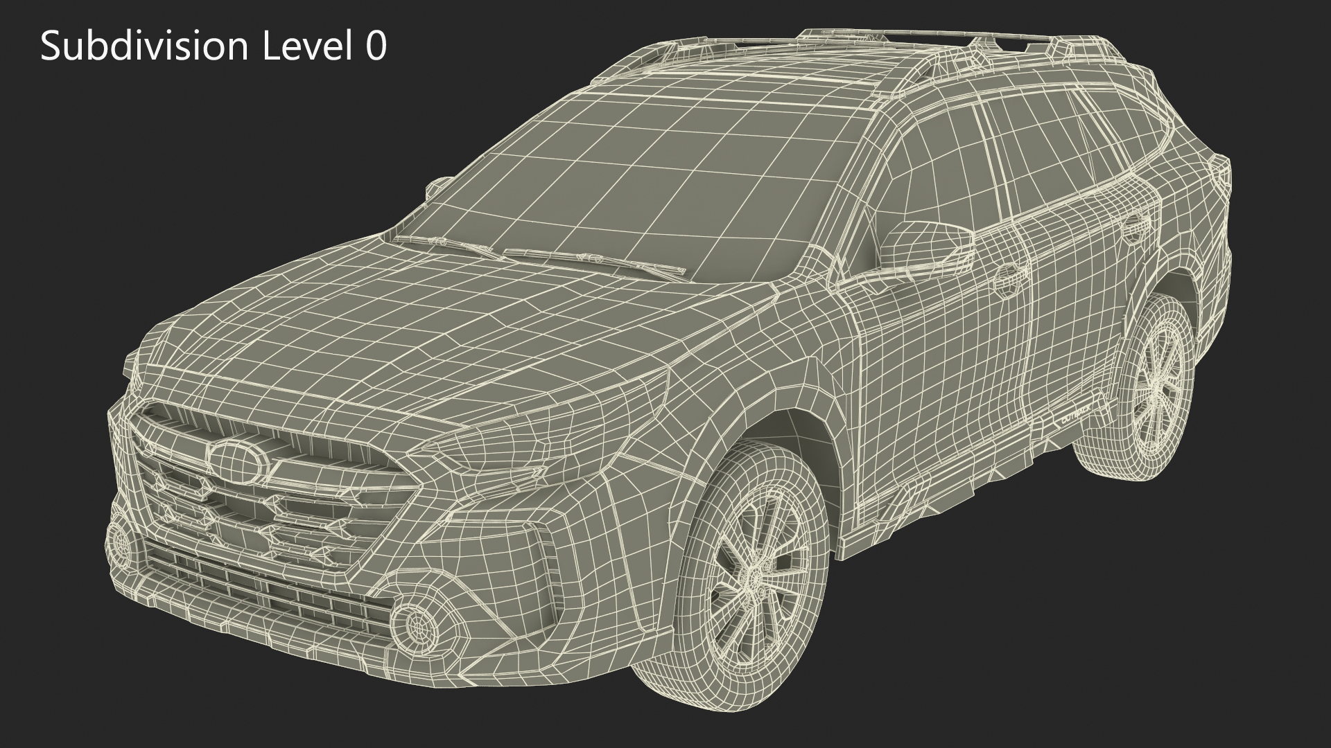 3D Subaru Outback 2025 Crimson Red