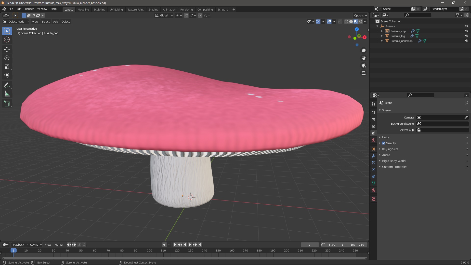 Russula 3D model