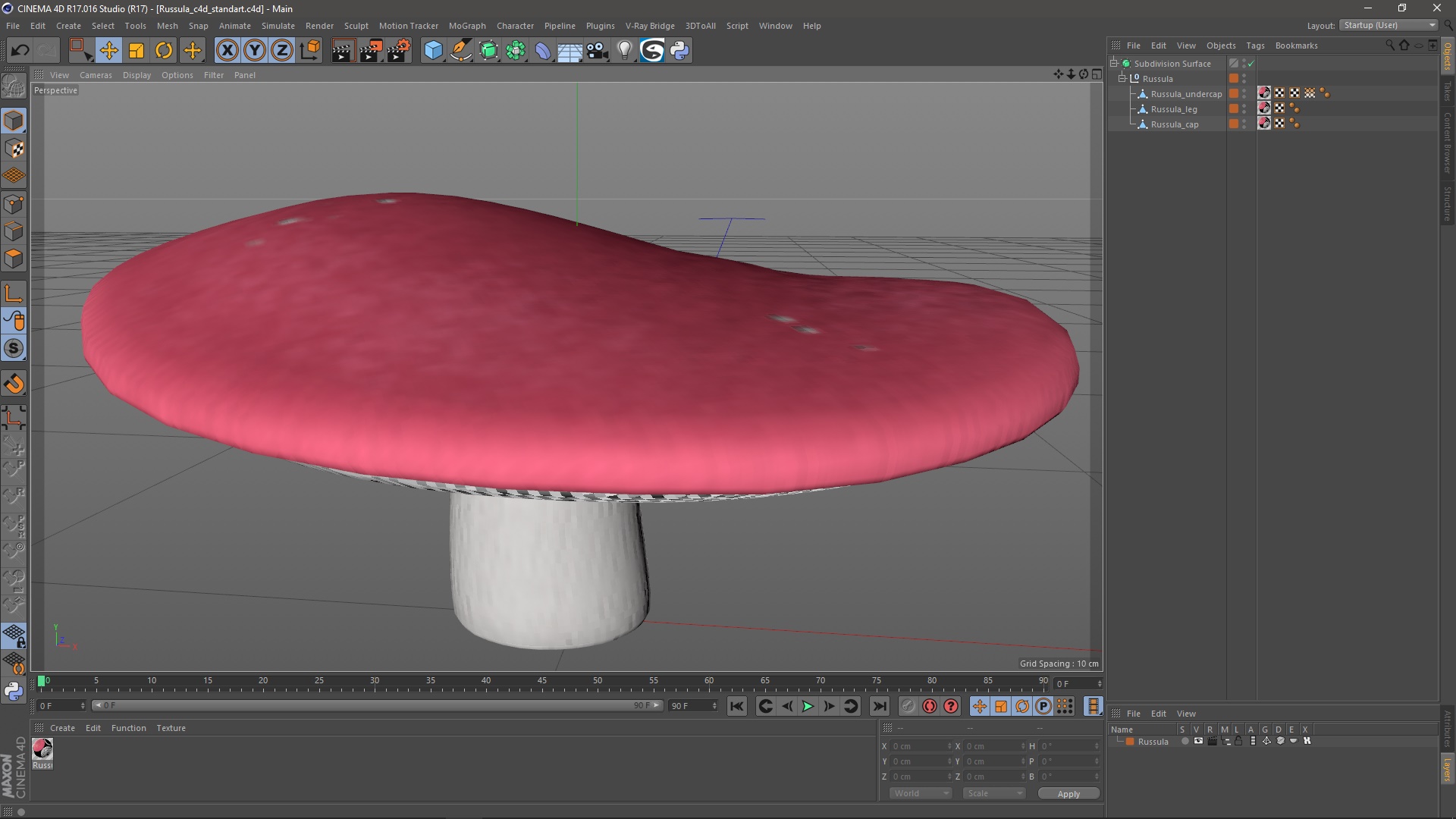 Russula 3D model