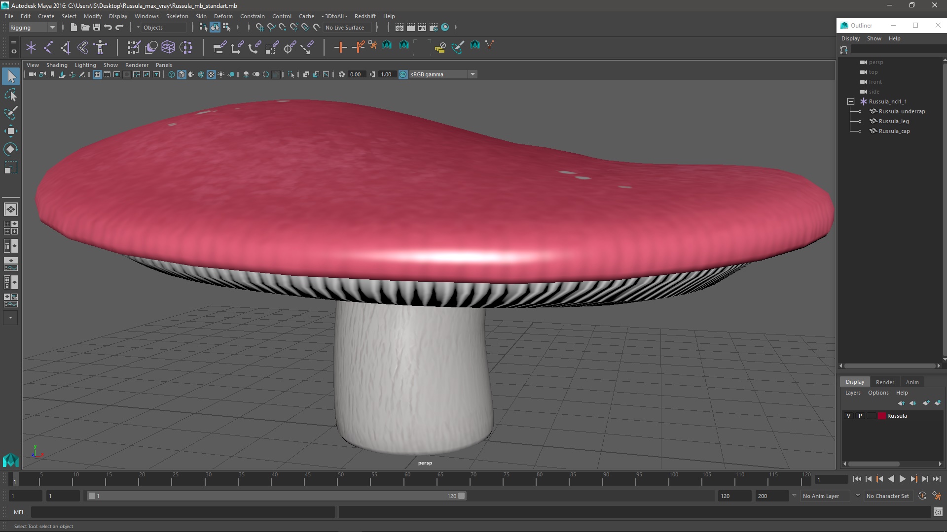 Russula 3D model