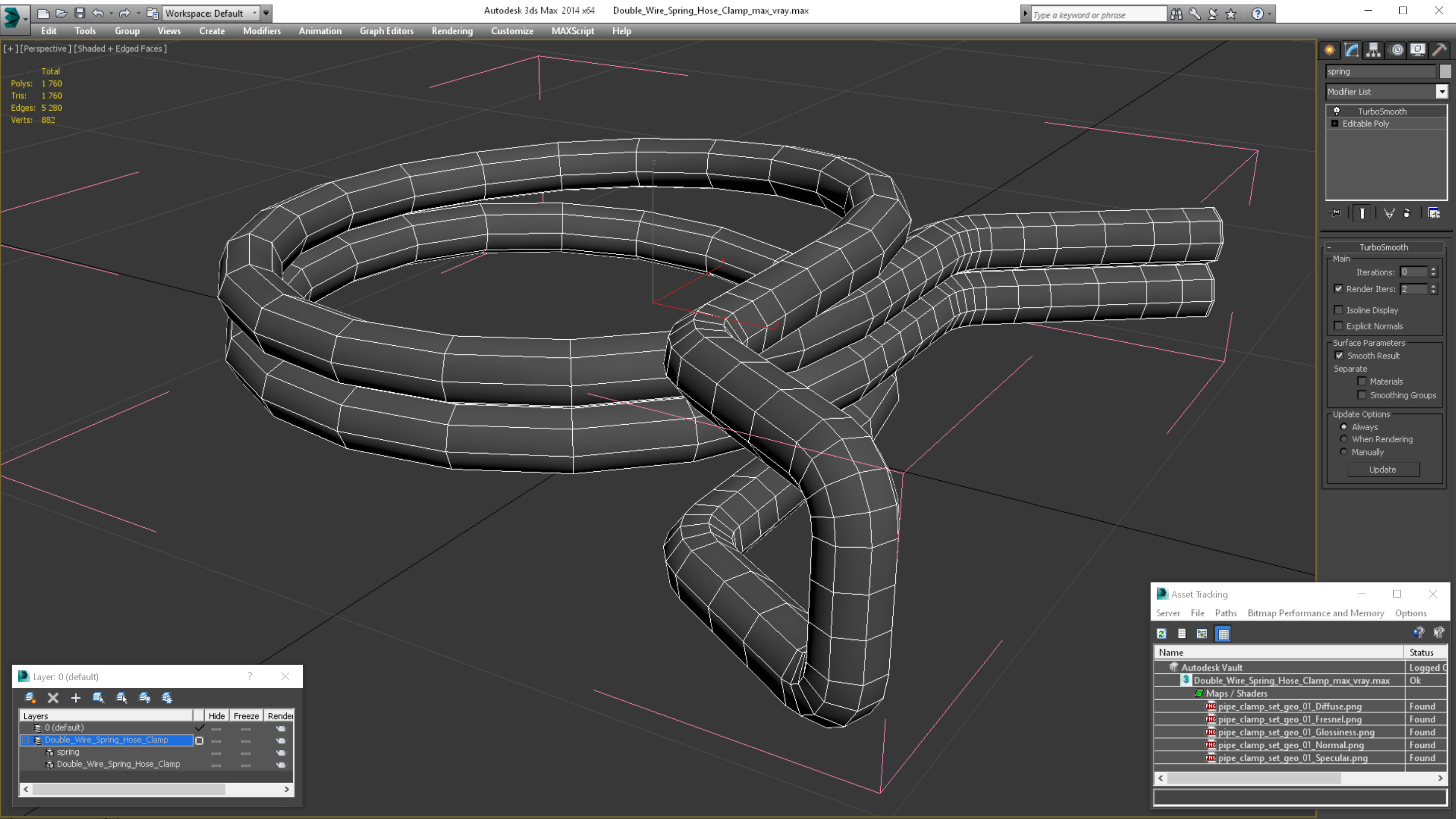 Double Wire Spring Hose Clamp 3D model