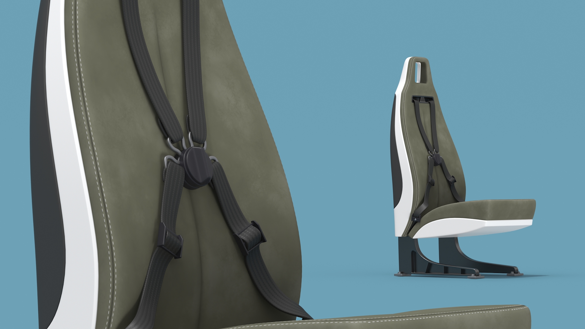 3D Private Helicopter Passenger Seat model