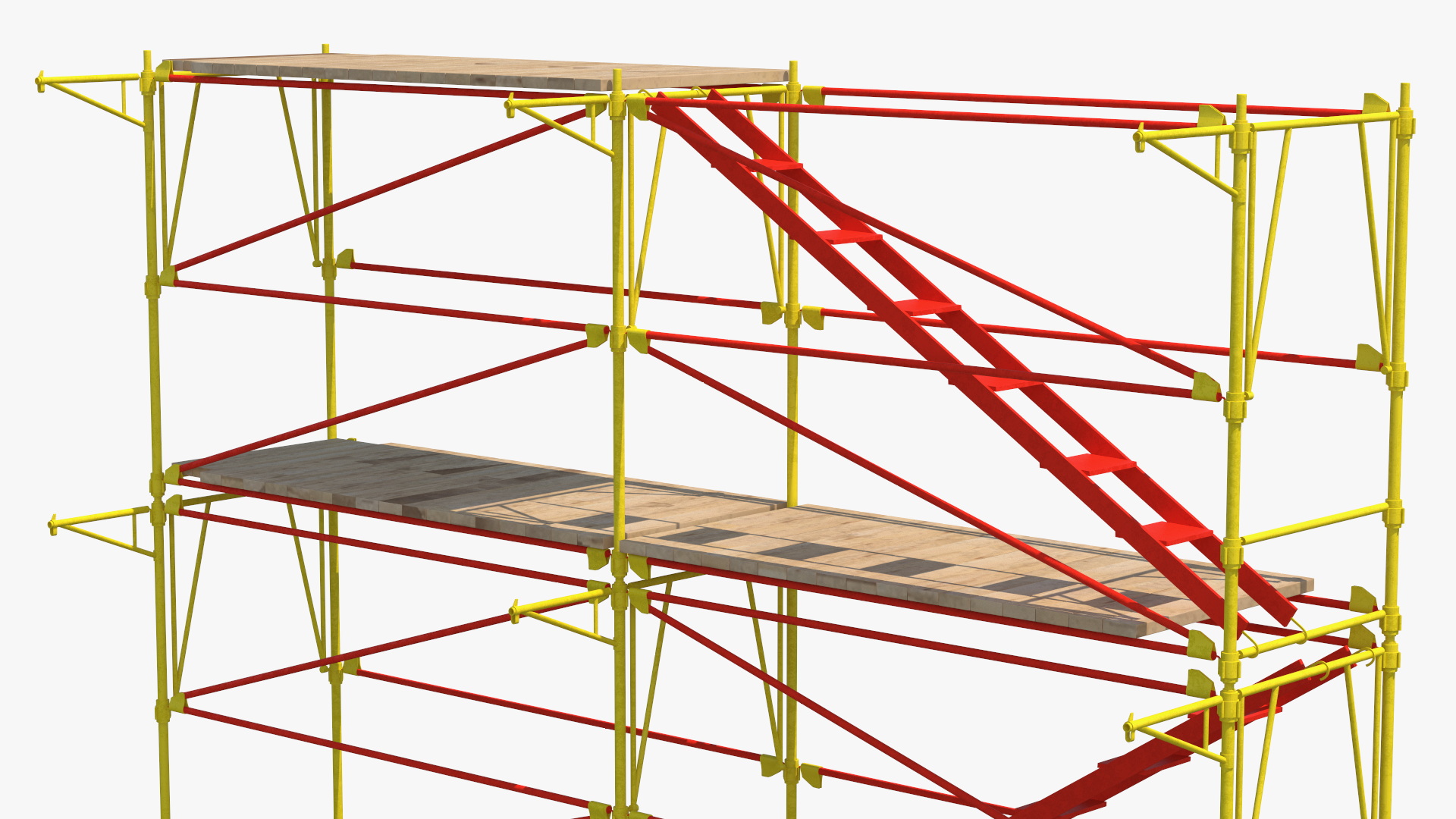 Construction Site with Scaffolding 3D model