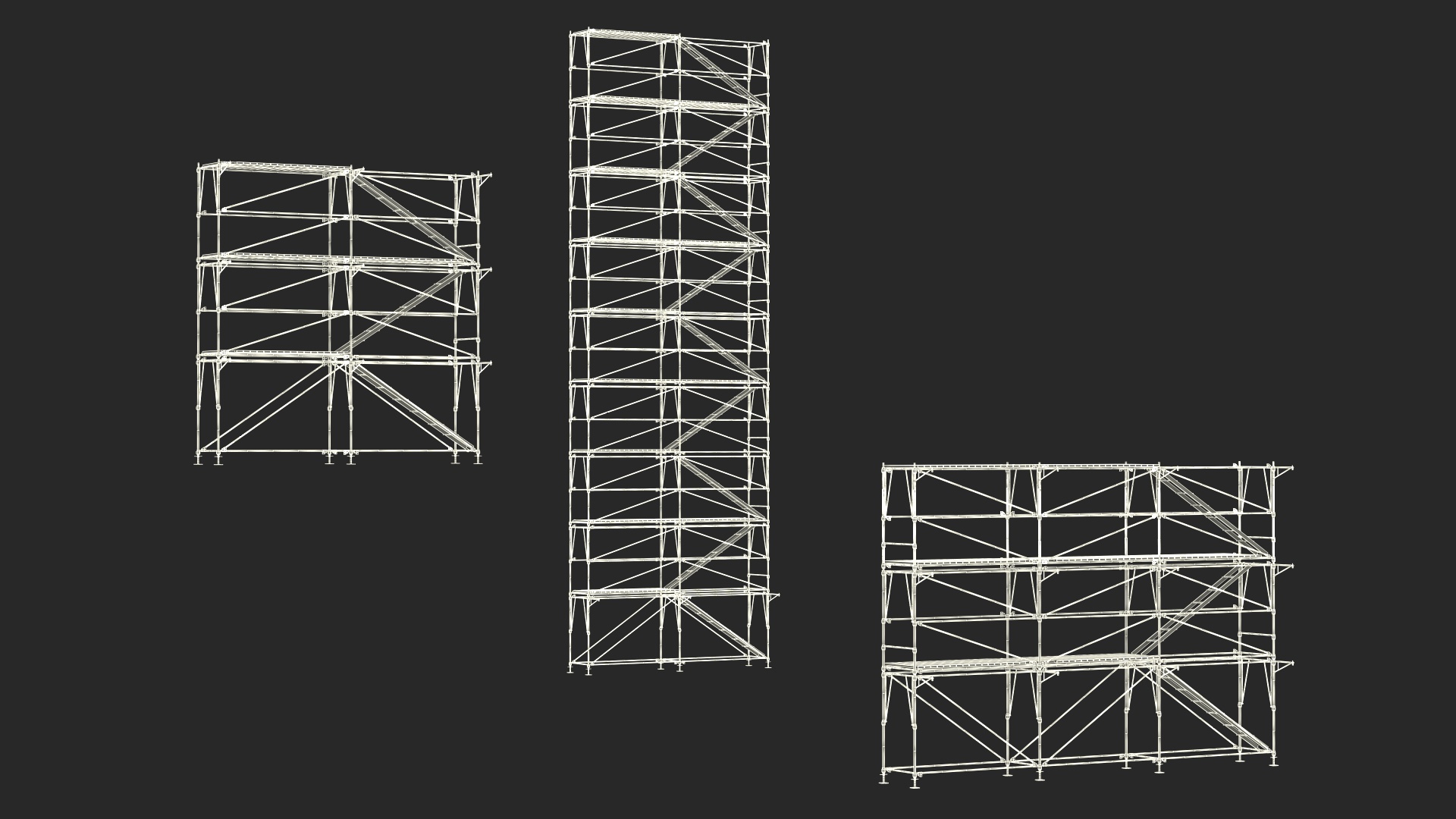 Construction Site with Scaffolding 3D model