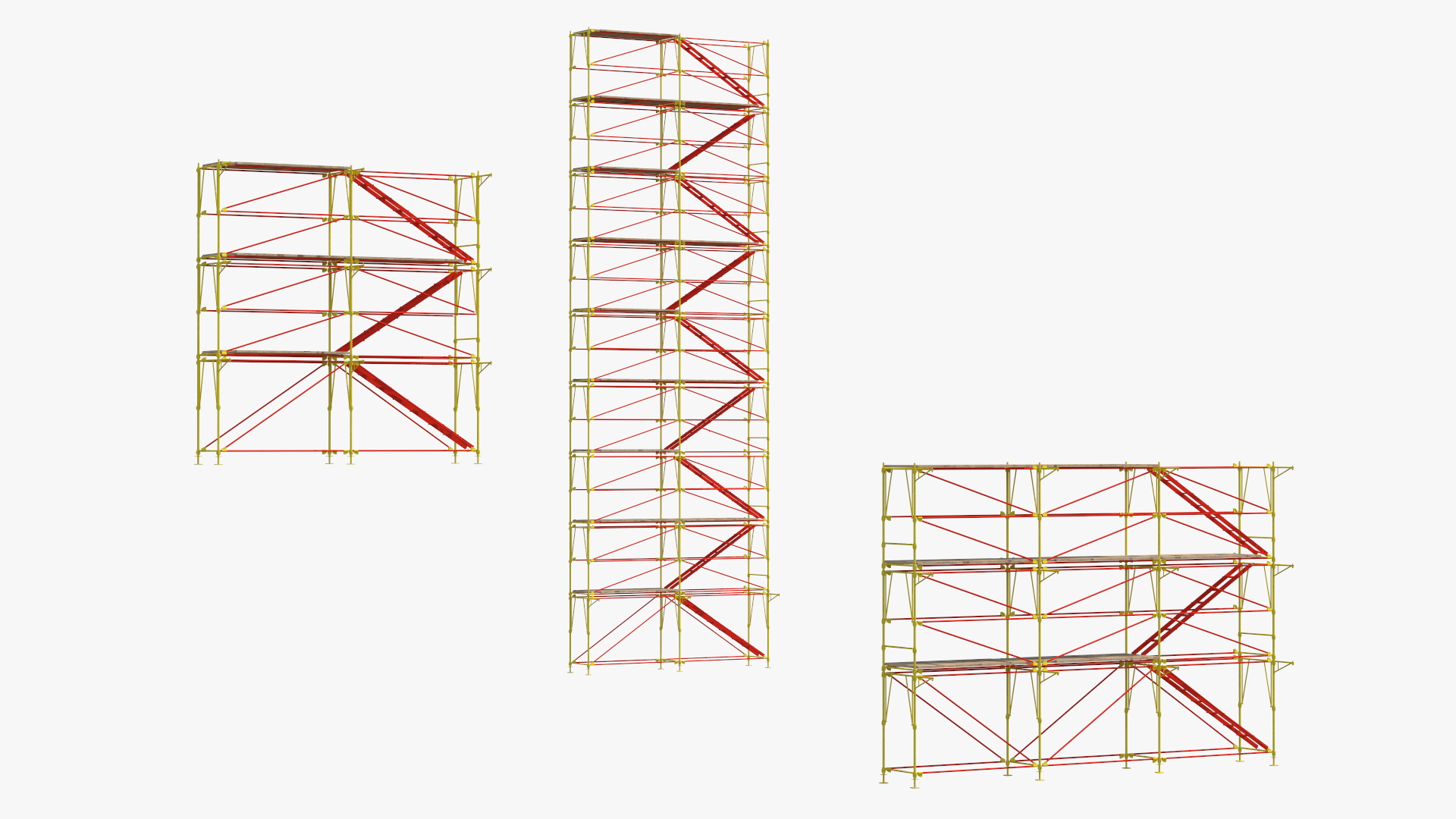 Construction Site with Scaffolding 3D model