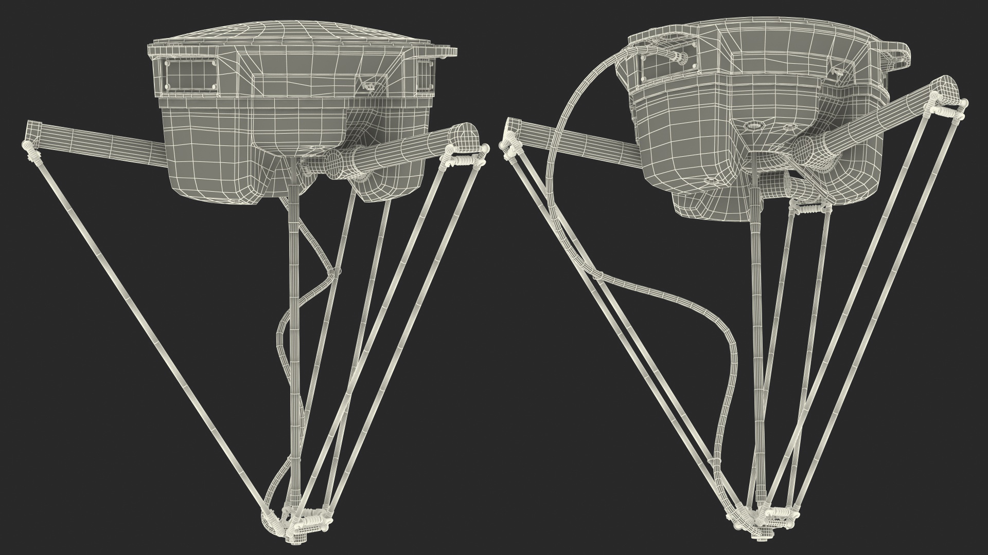 3D Packaging Parallel Robot Rigged