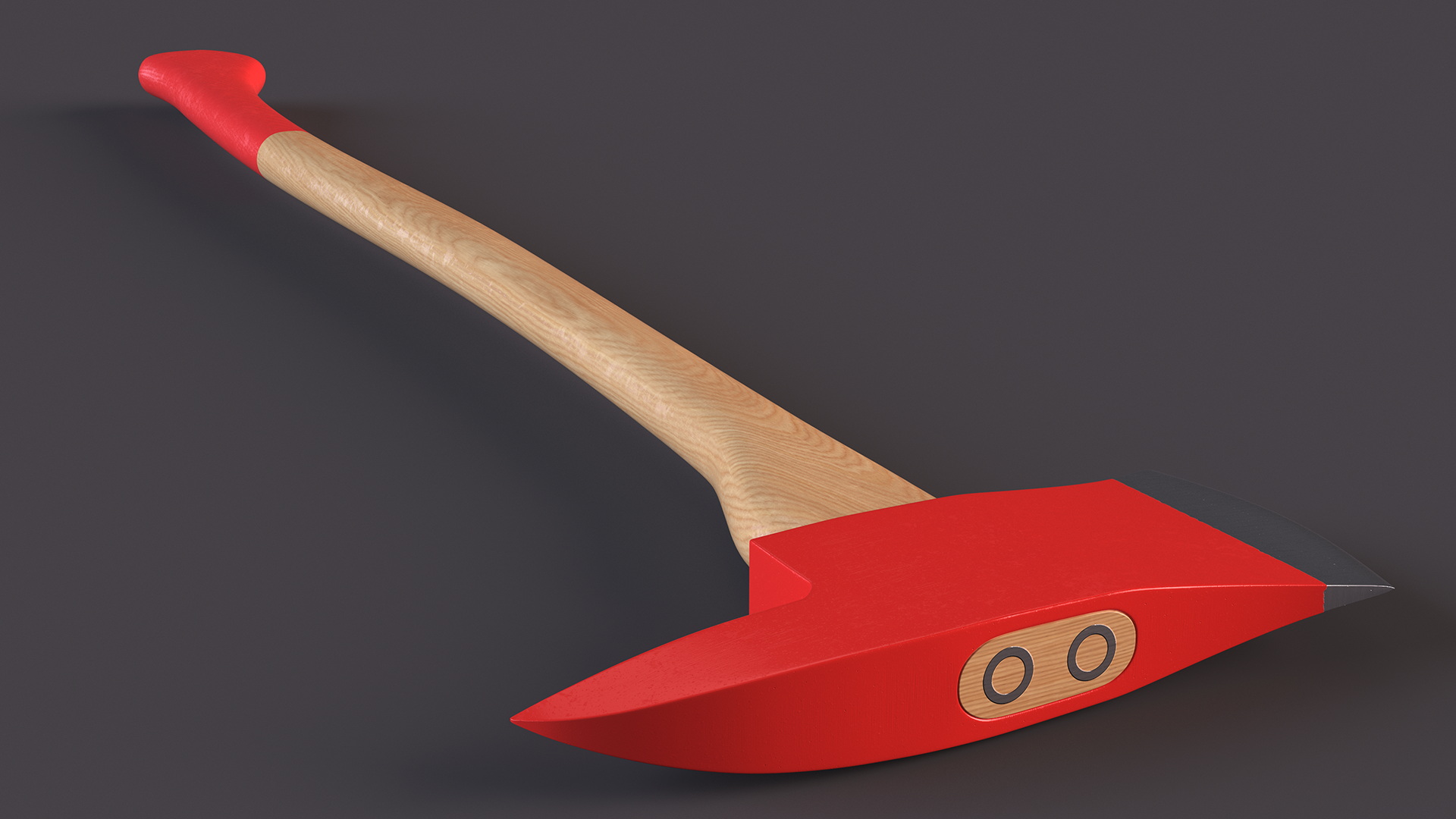 Fireman Axe with Wooden Handle New 3D model