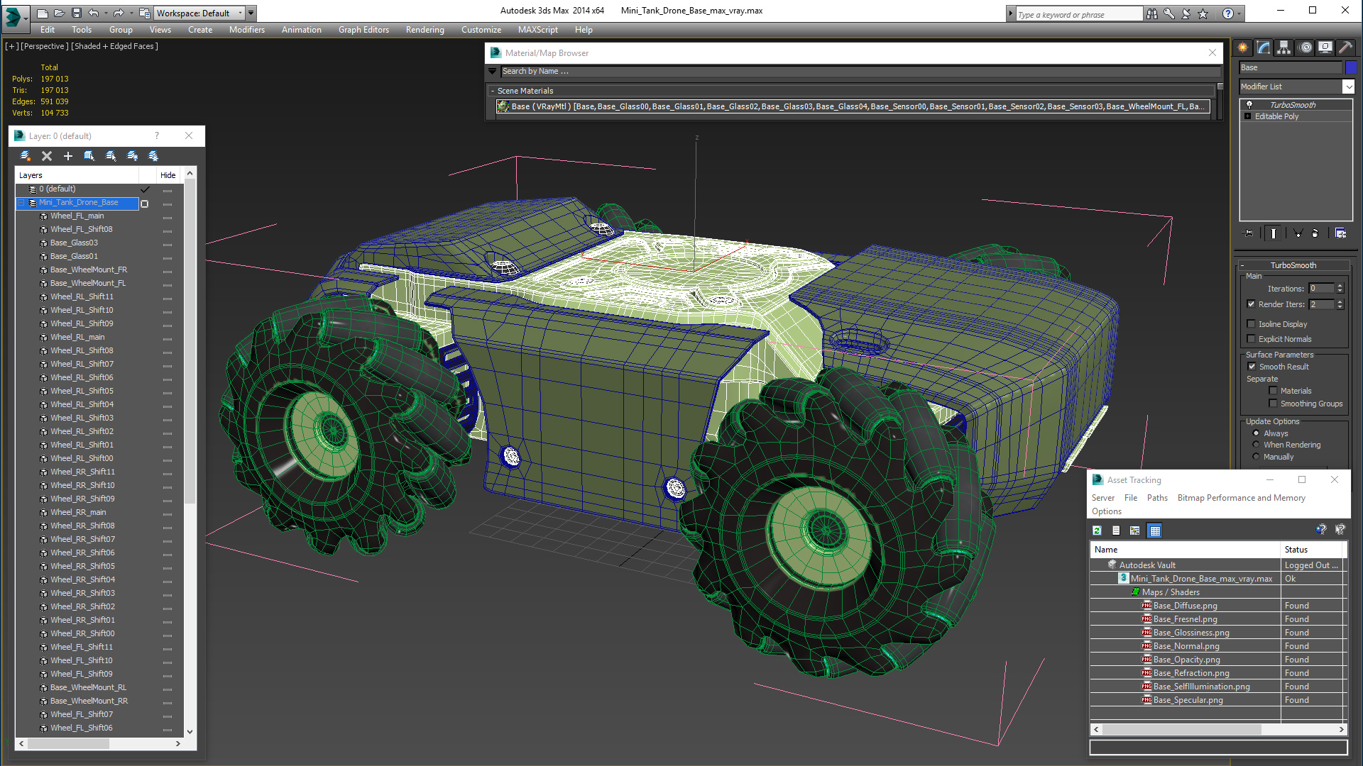 3D model Mini Tank Drone Base