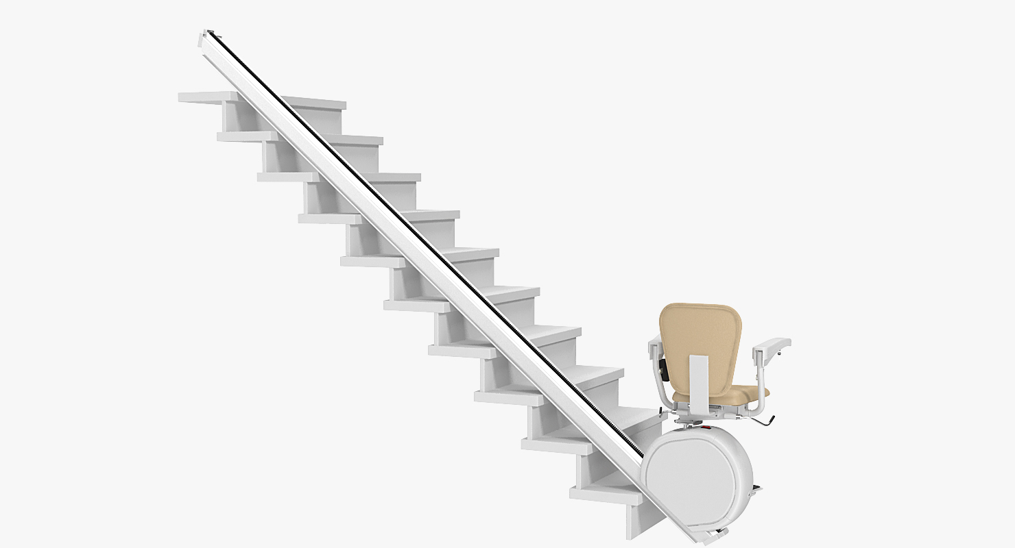 3D Straight Stairlift model