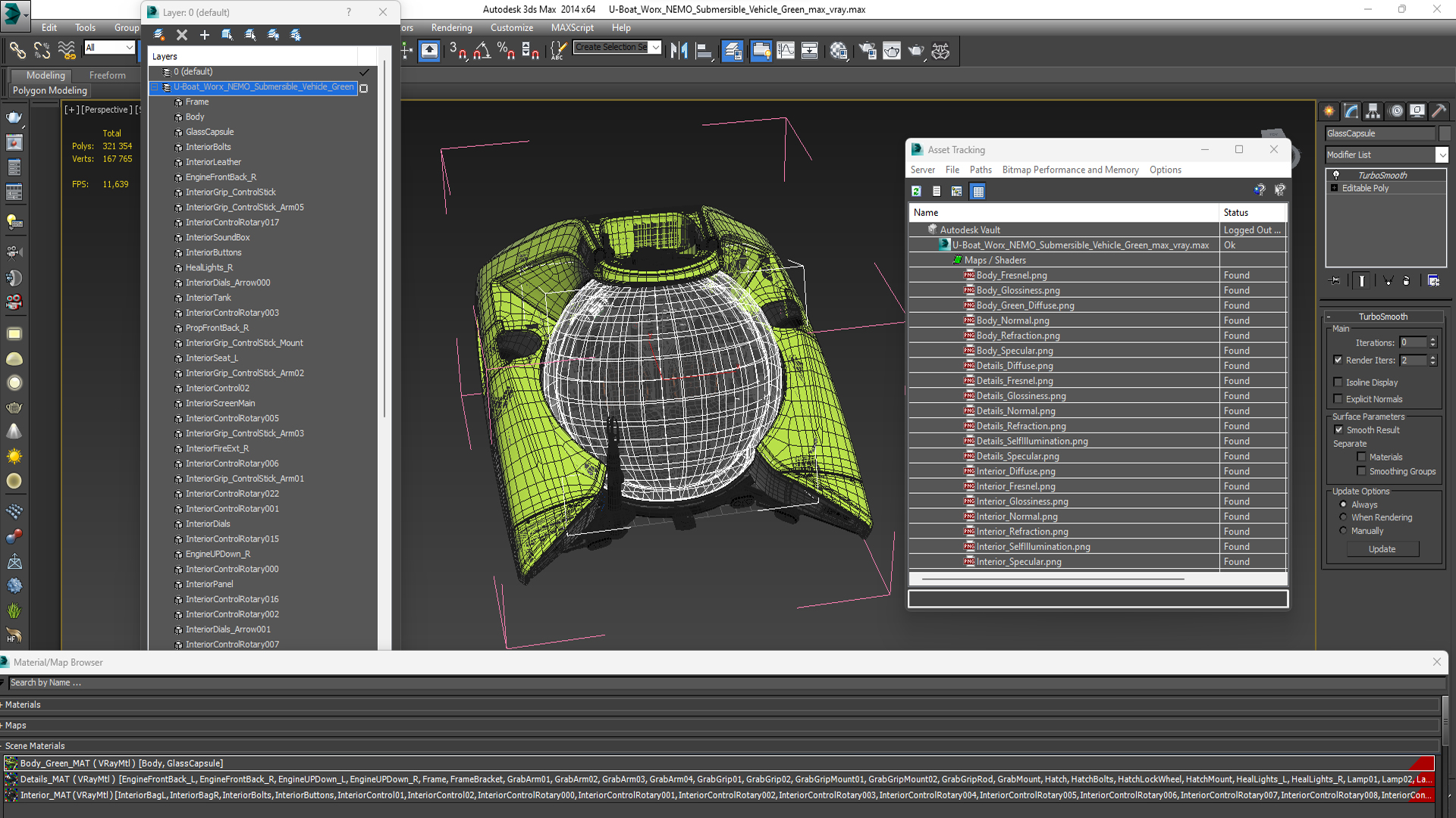 U-Boat Worx NEMO Submersible Vehicle Green 3D