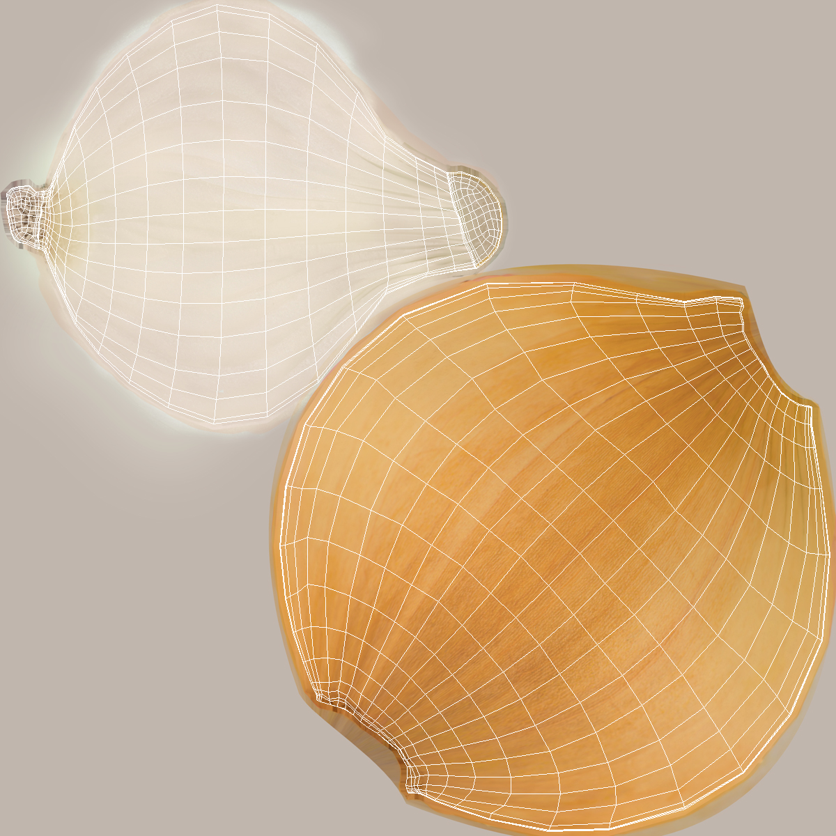 Yellow Onions Fur 3D