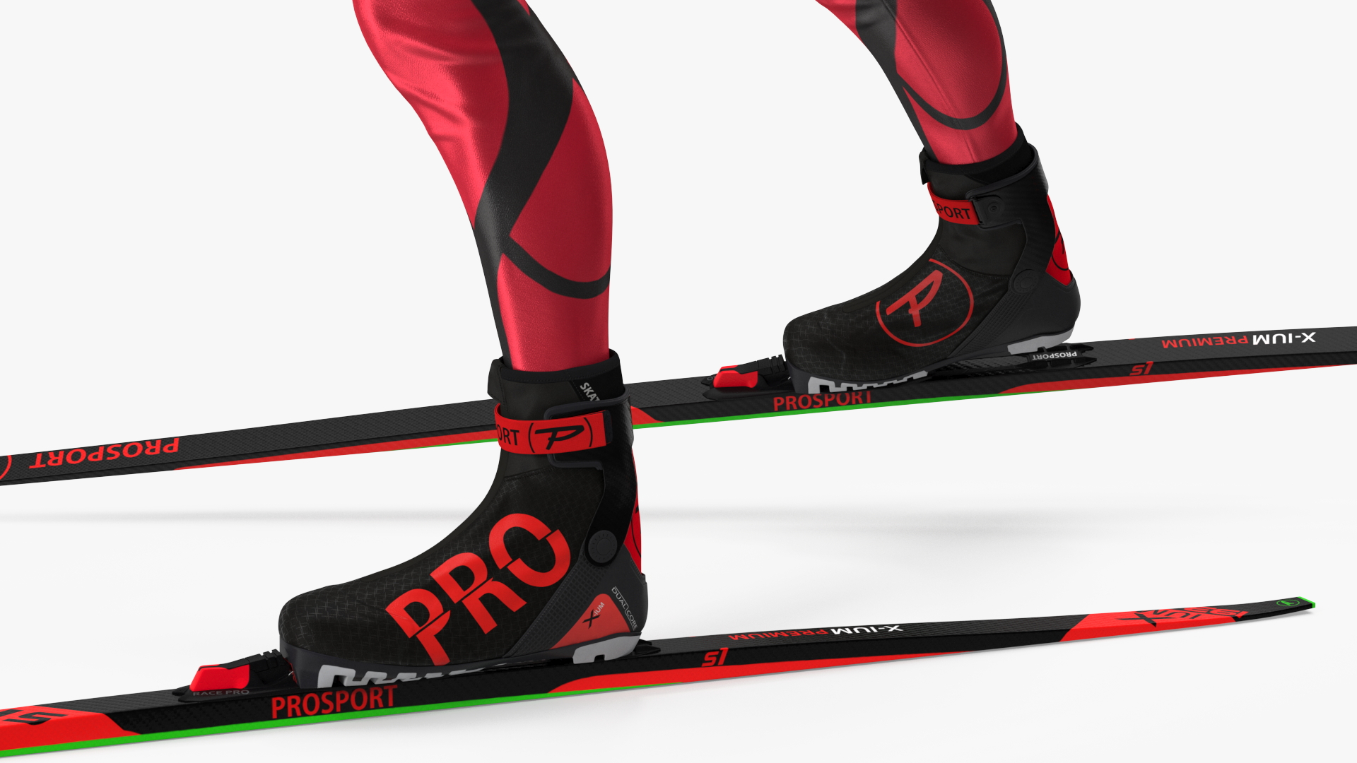 Biathlete Fully Equipped Running Pose 3D