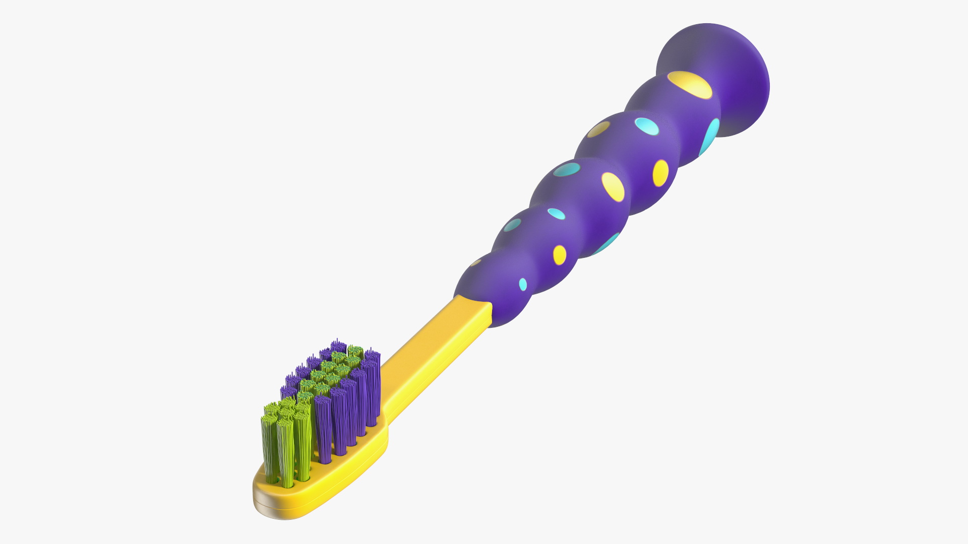 Toothbrush Kids with Suction Cup 3D