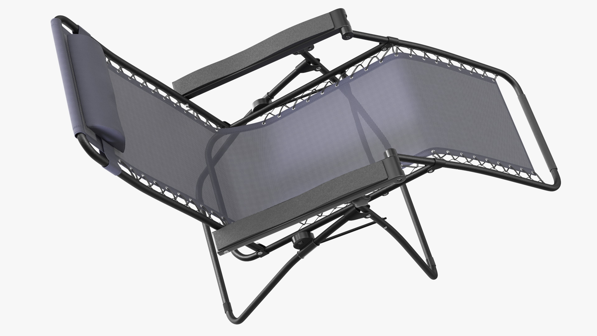 3D model Outsunny Folding Lounge Chair Black