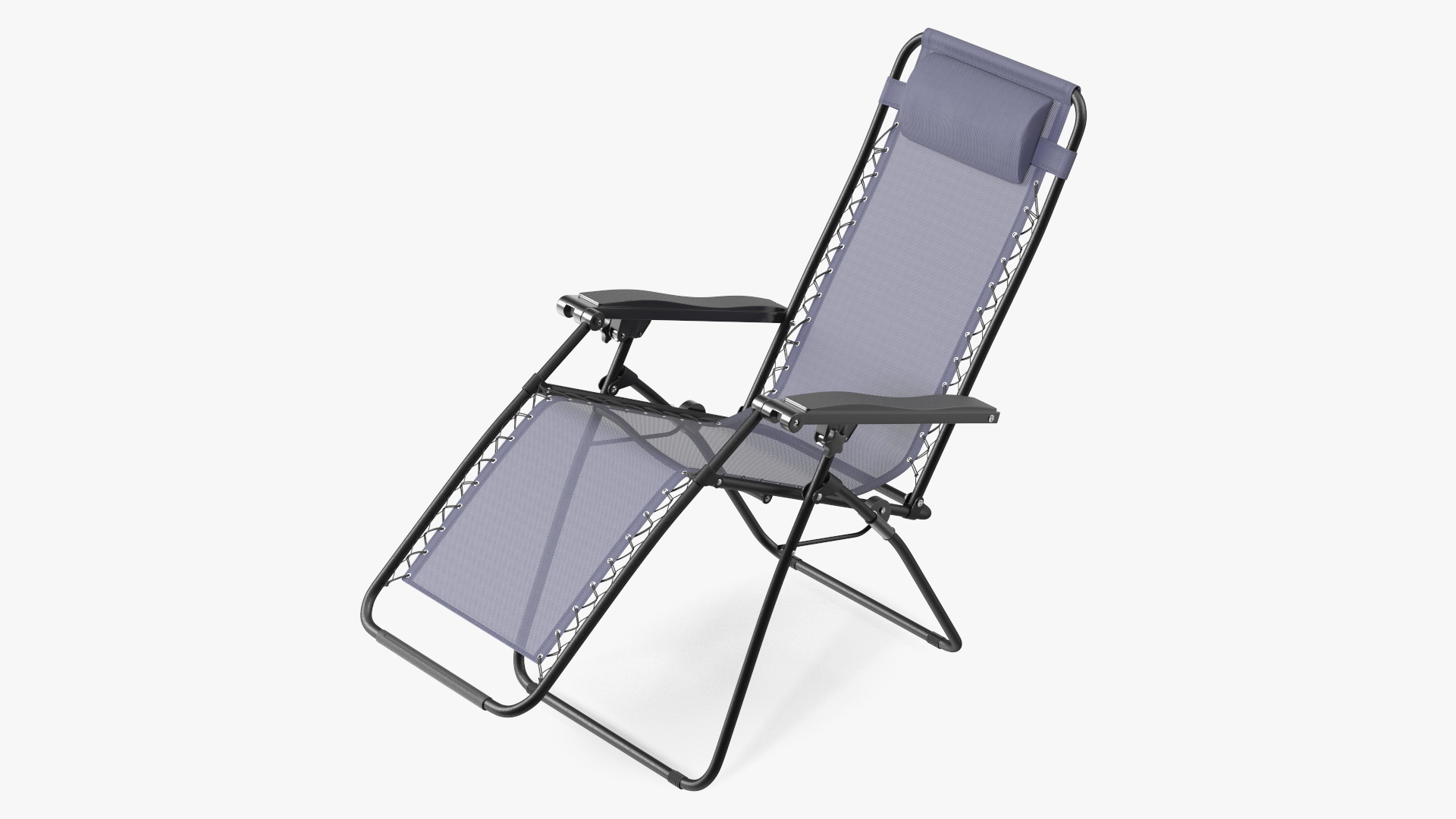 3D model Outsunny Folding Lounge Chair Black