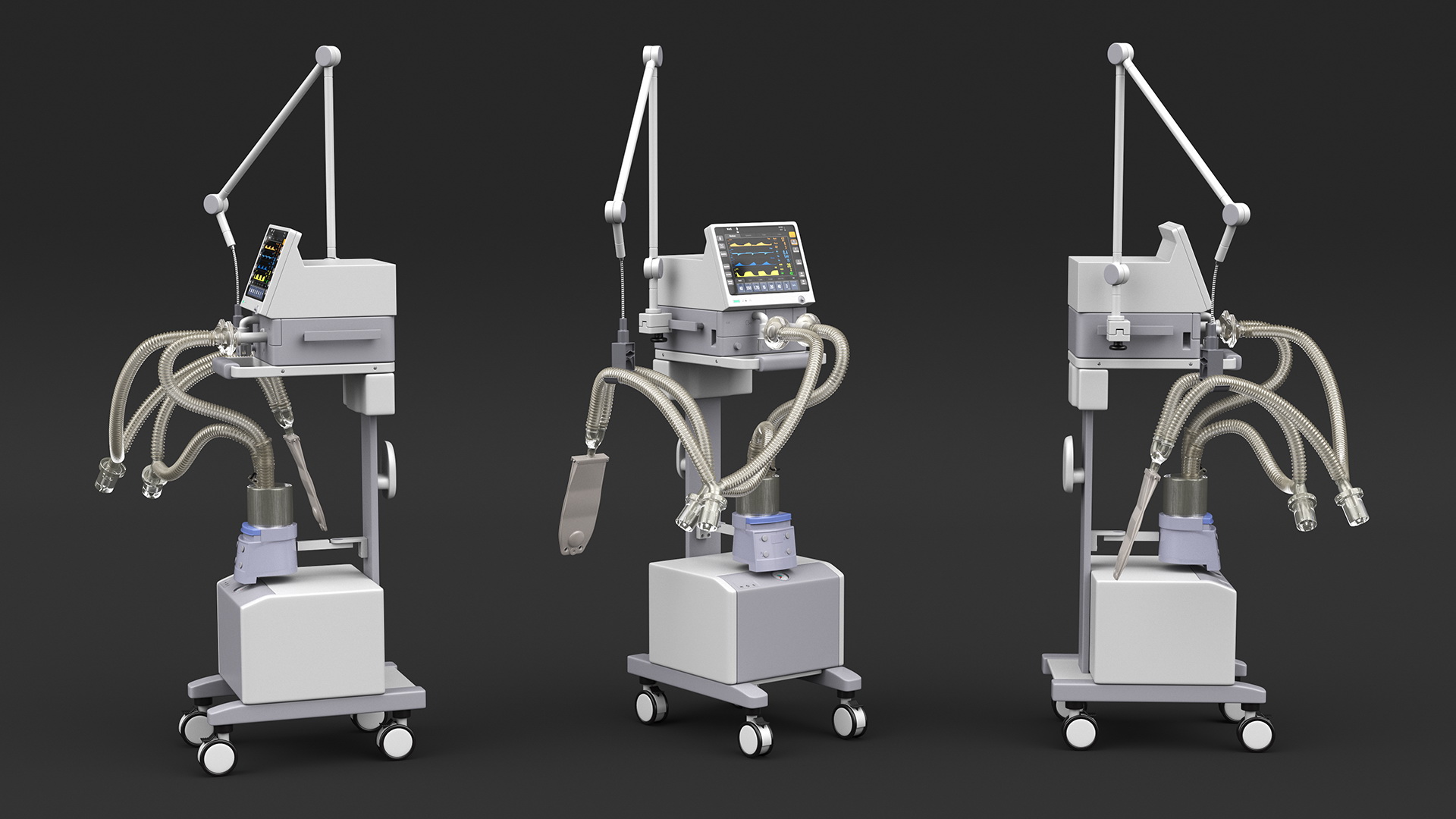 3D Medical Breathing Ventilator model