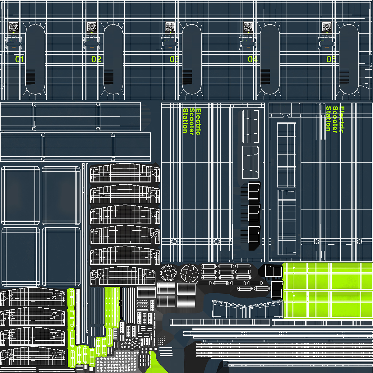 Electric Scooter Station 3D model