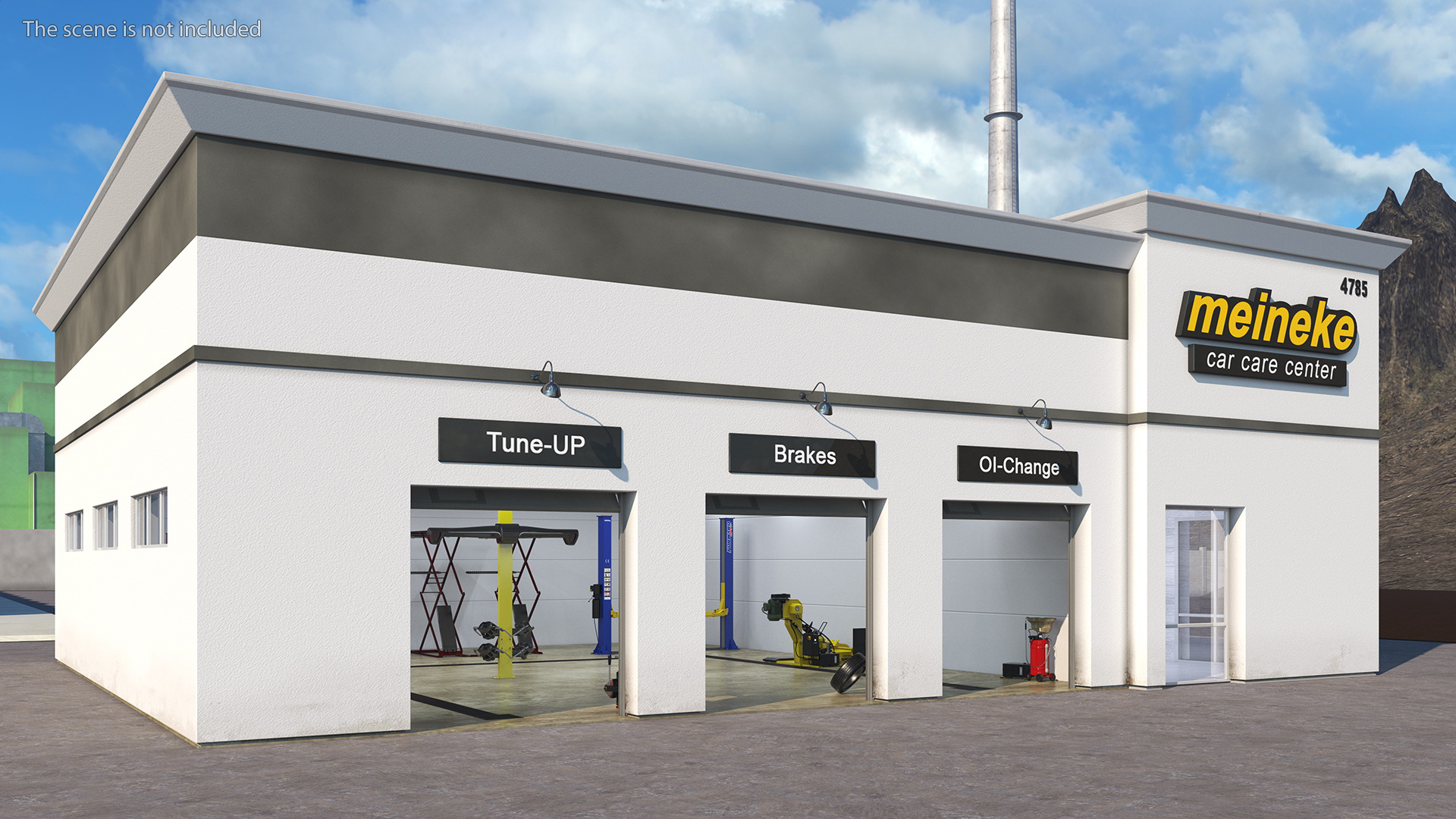 3D model Car Service Building