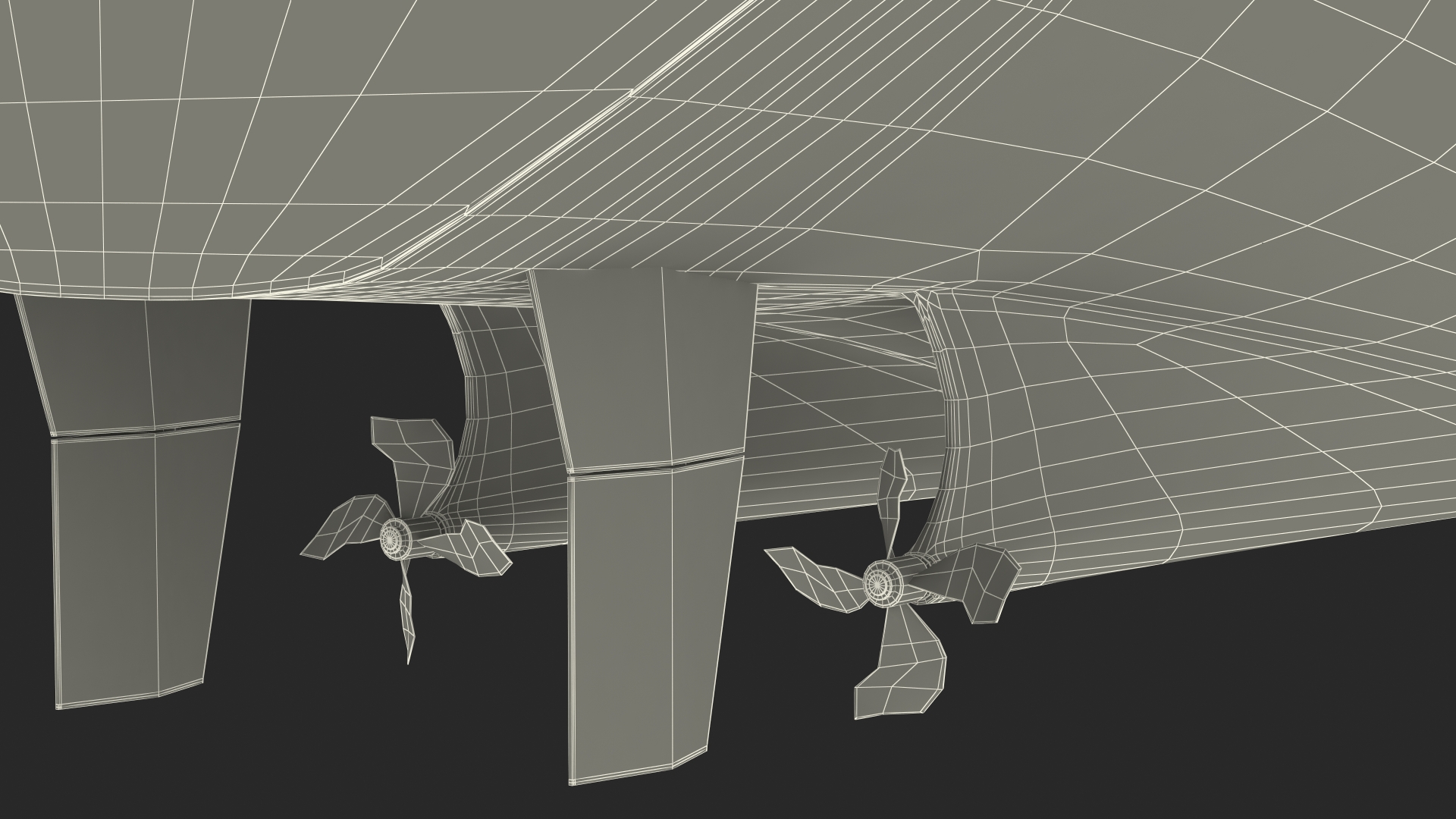 3D Container Ship Loaded