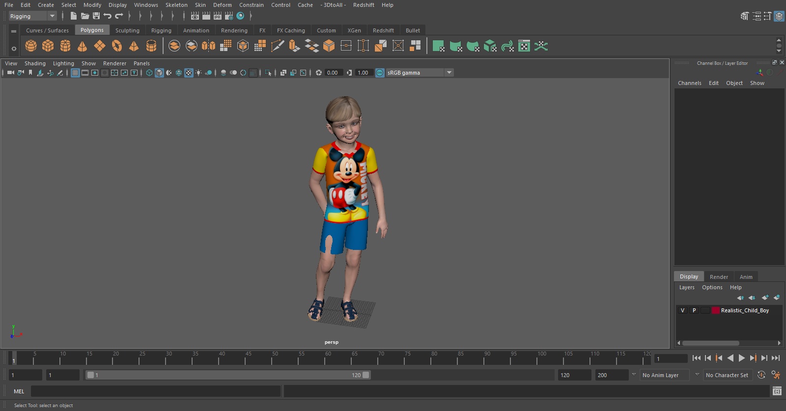 Realistic Child Boy 3D model