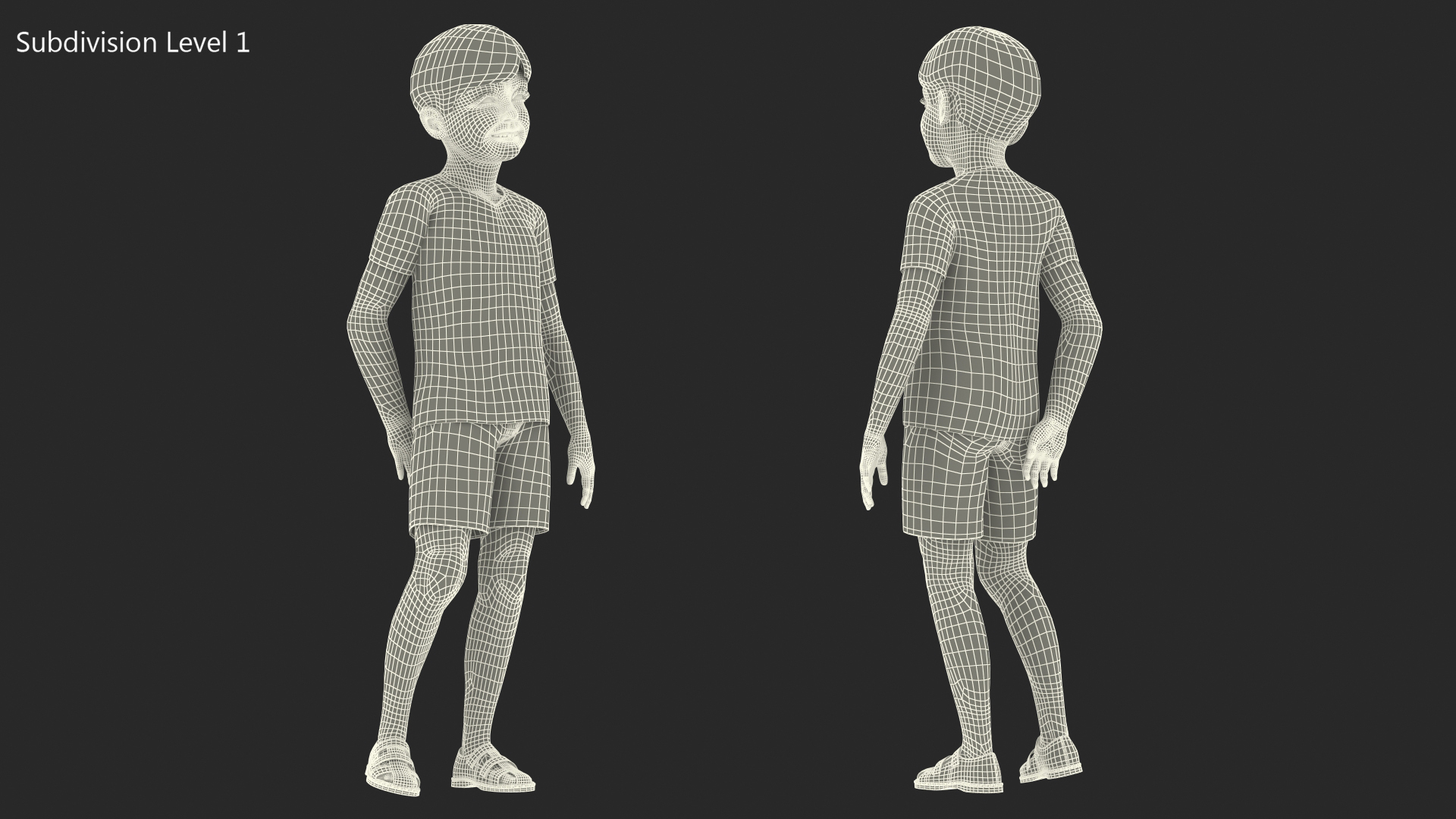 Realistic Child Boy 3D model