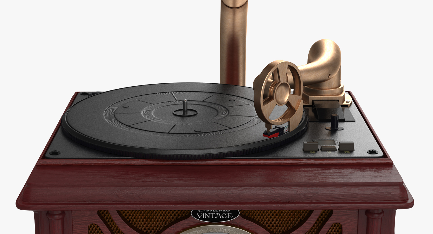 3D model Vintage Retro Style Gramophone