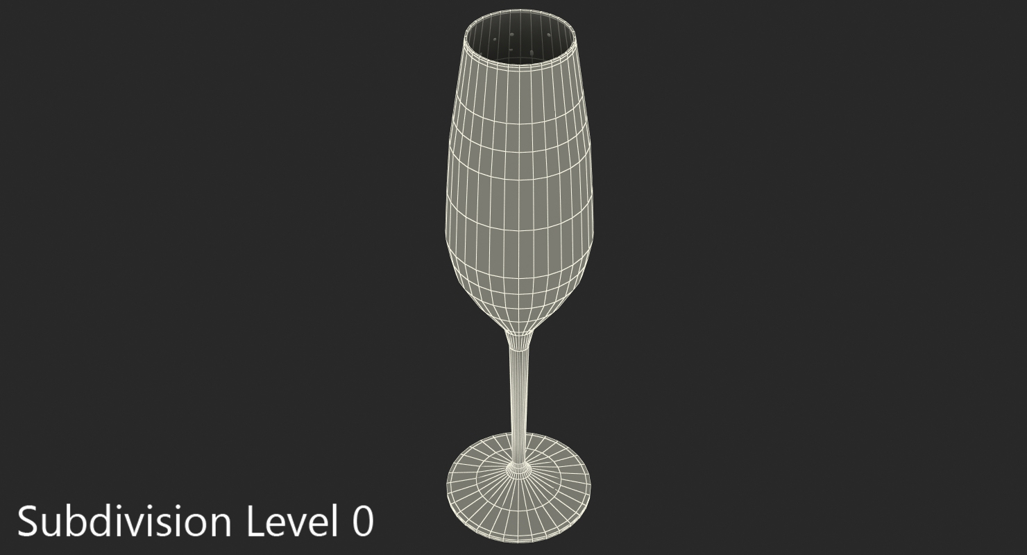 3D model Champagne Glass