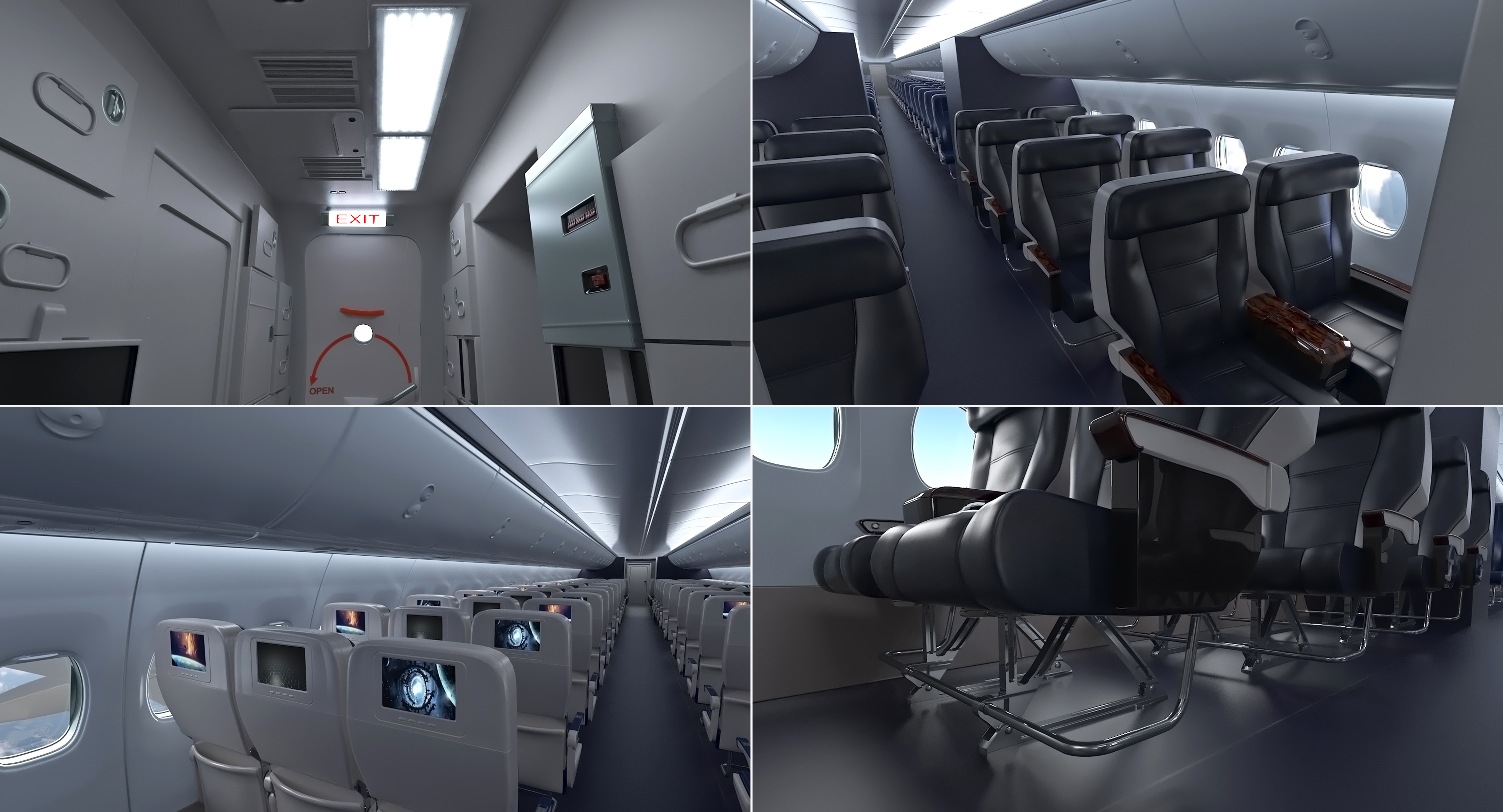 3D Boeing 737 900 with Interior Ryanair Rigged model