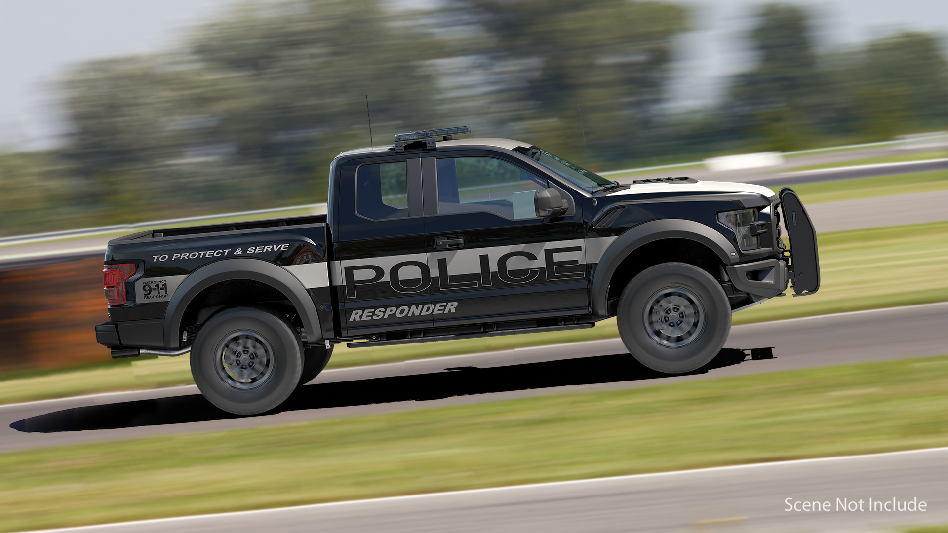 Police Pickup Truck Generic 3D