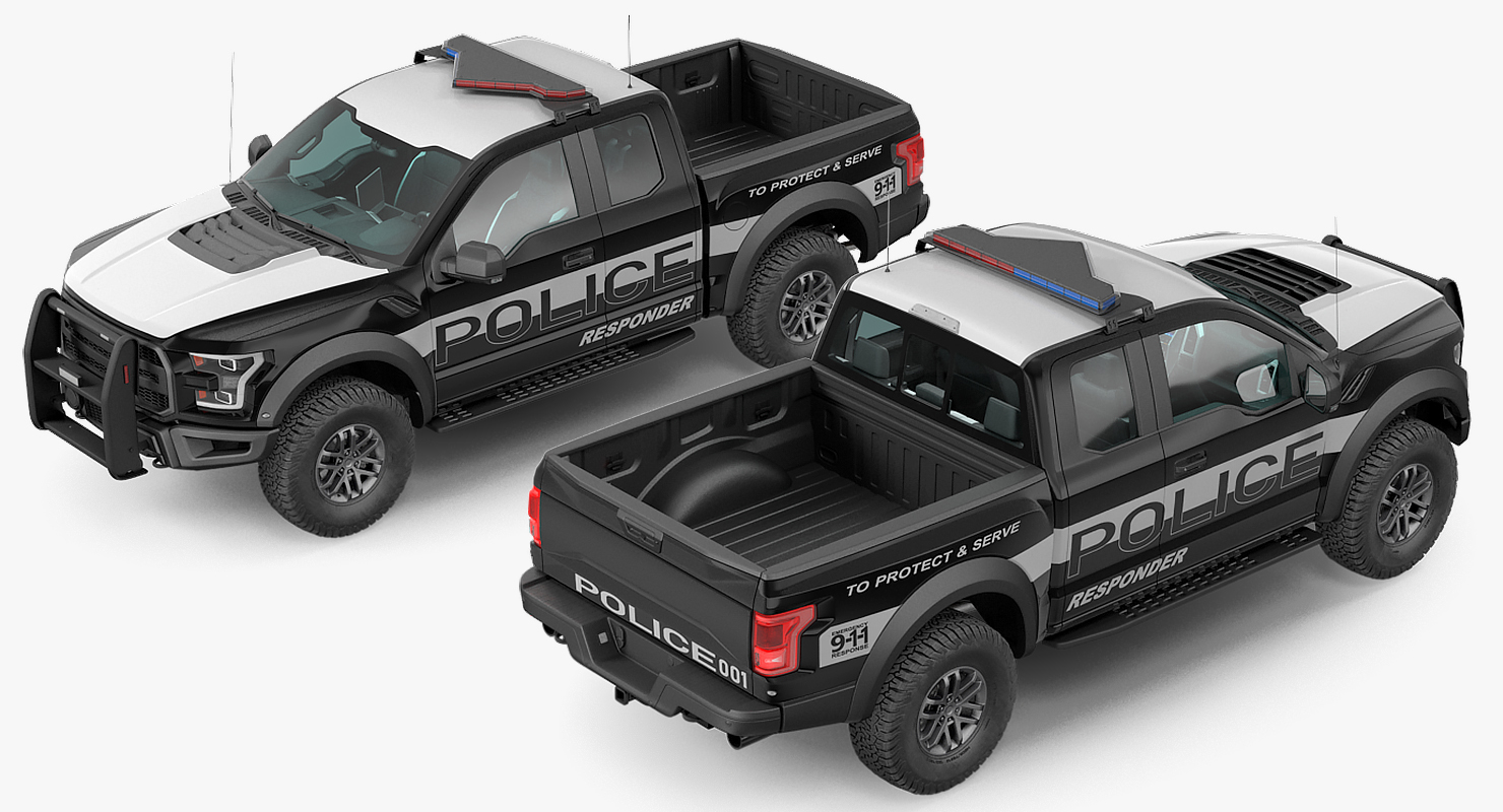 Police Pickup Truck Generic 3D