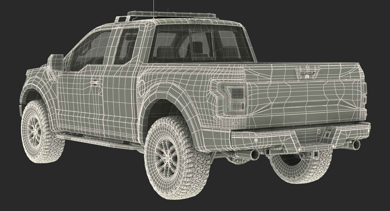 Police Pickup Truck Generic 3D