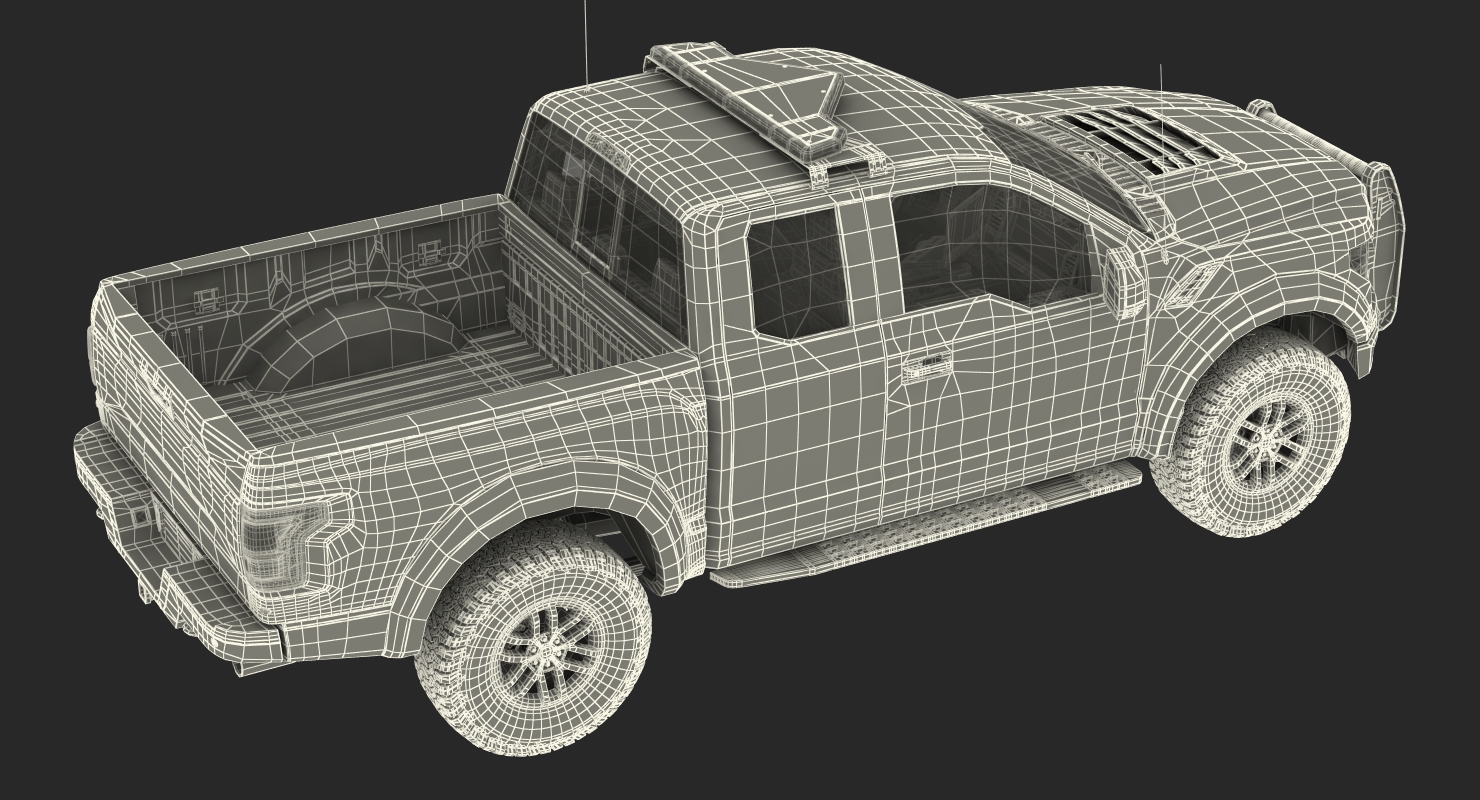 Police Pickup Truck Generic 3D