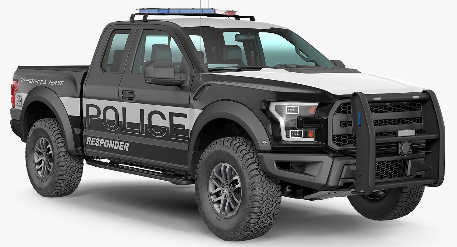 Police Pickup Truck Generic 3D