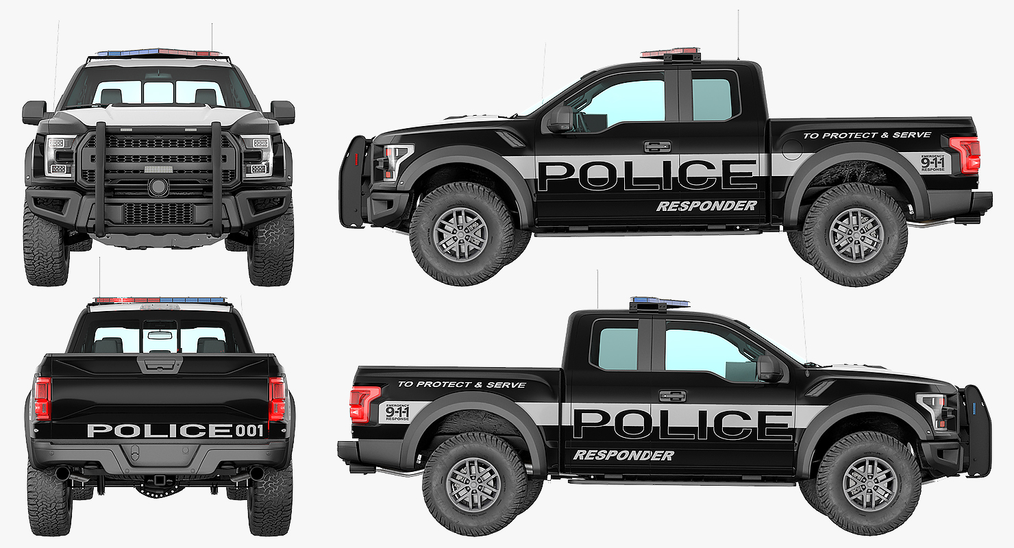 Police Pickup Truck Generic 3D