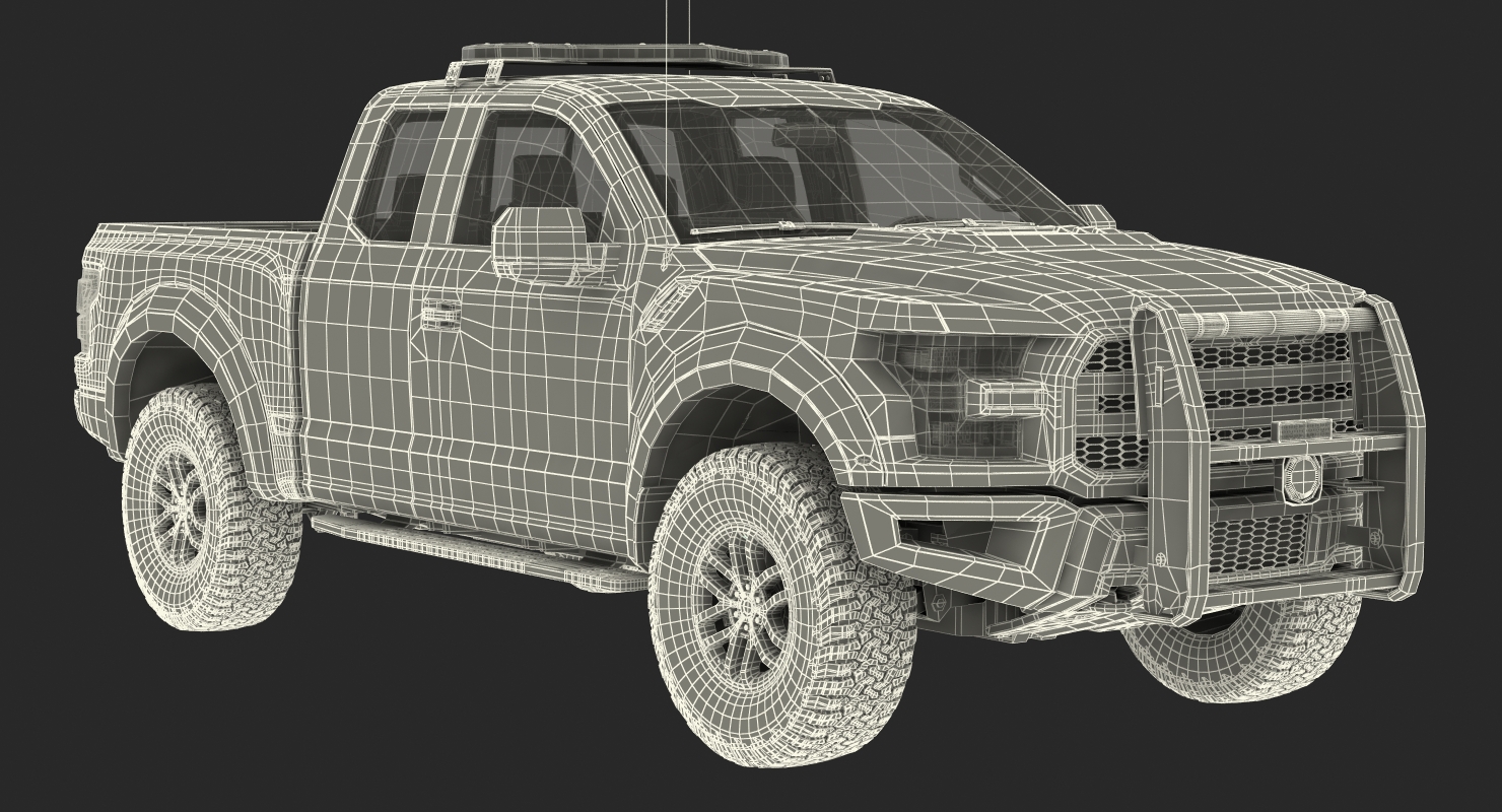 Police Pickup Truck Generic 3D