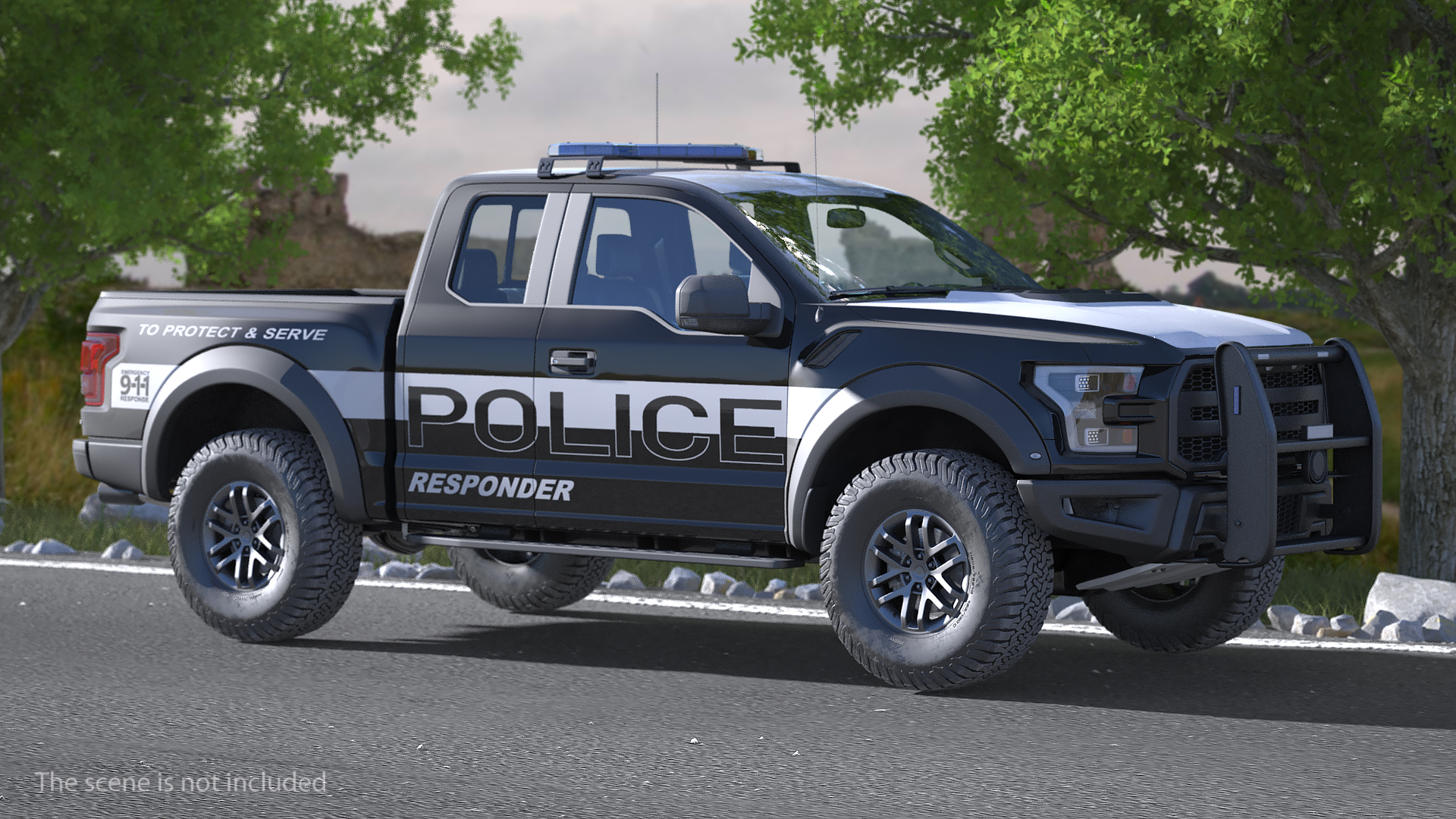 Police Pickup Truck Generic 3D