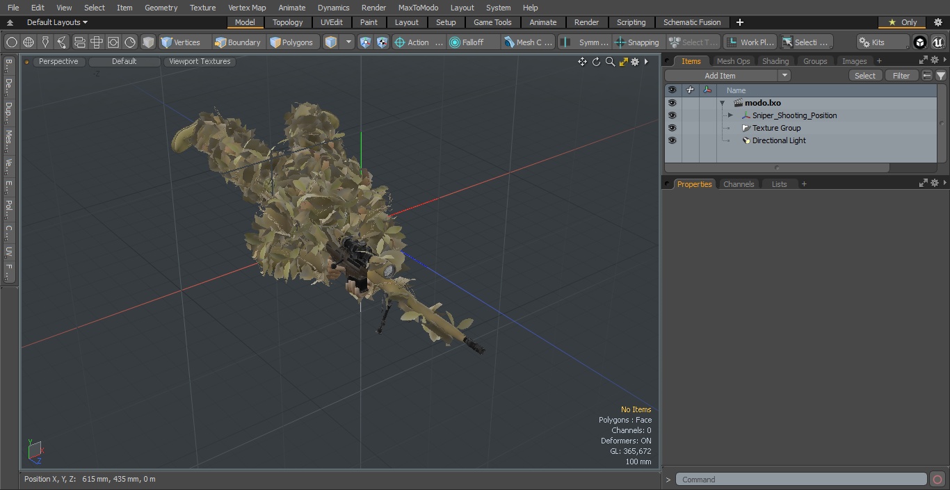 Sniper Shooting Position 3D model