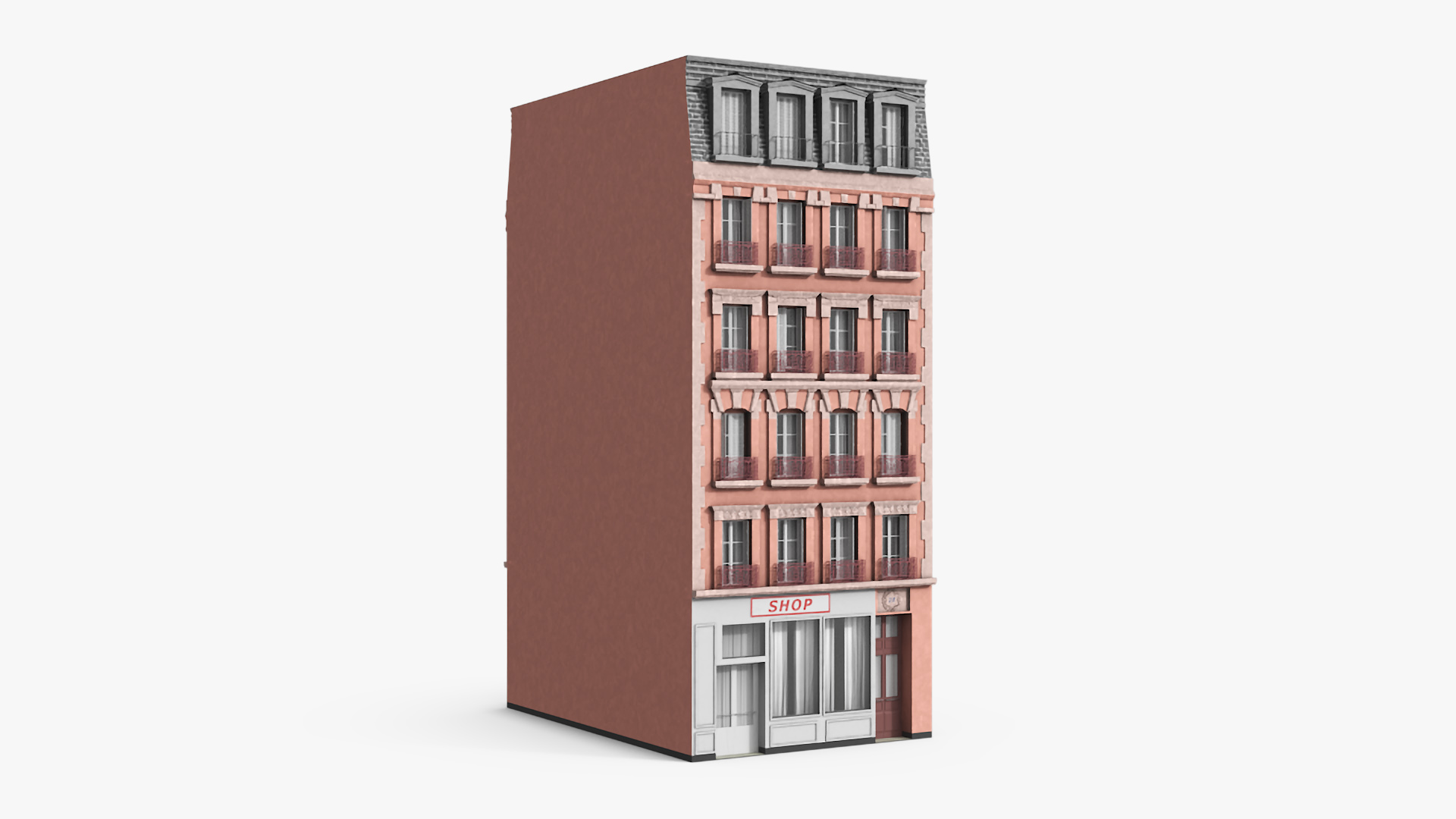 Paris Traditional Architecture Building 3D model