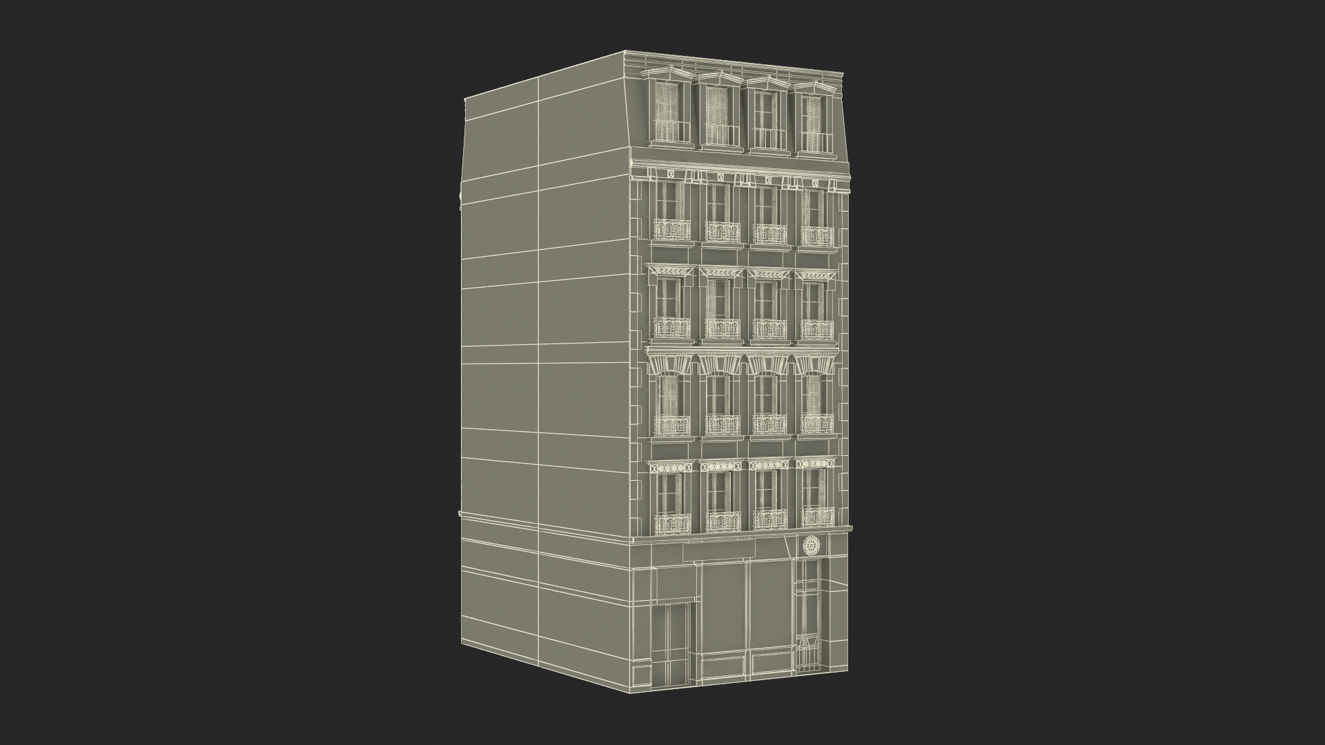 Paris Traditional Architecture Building 3D model