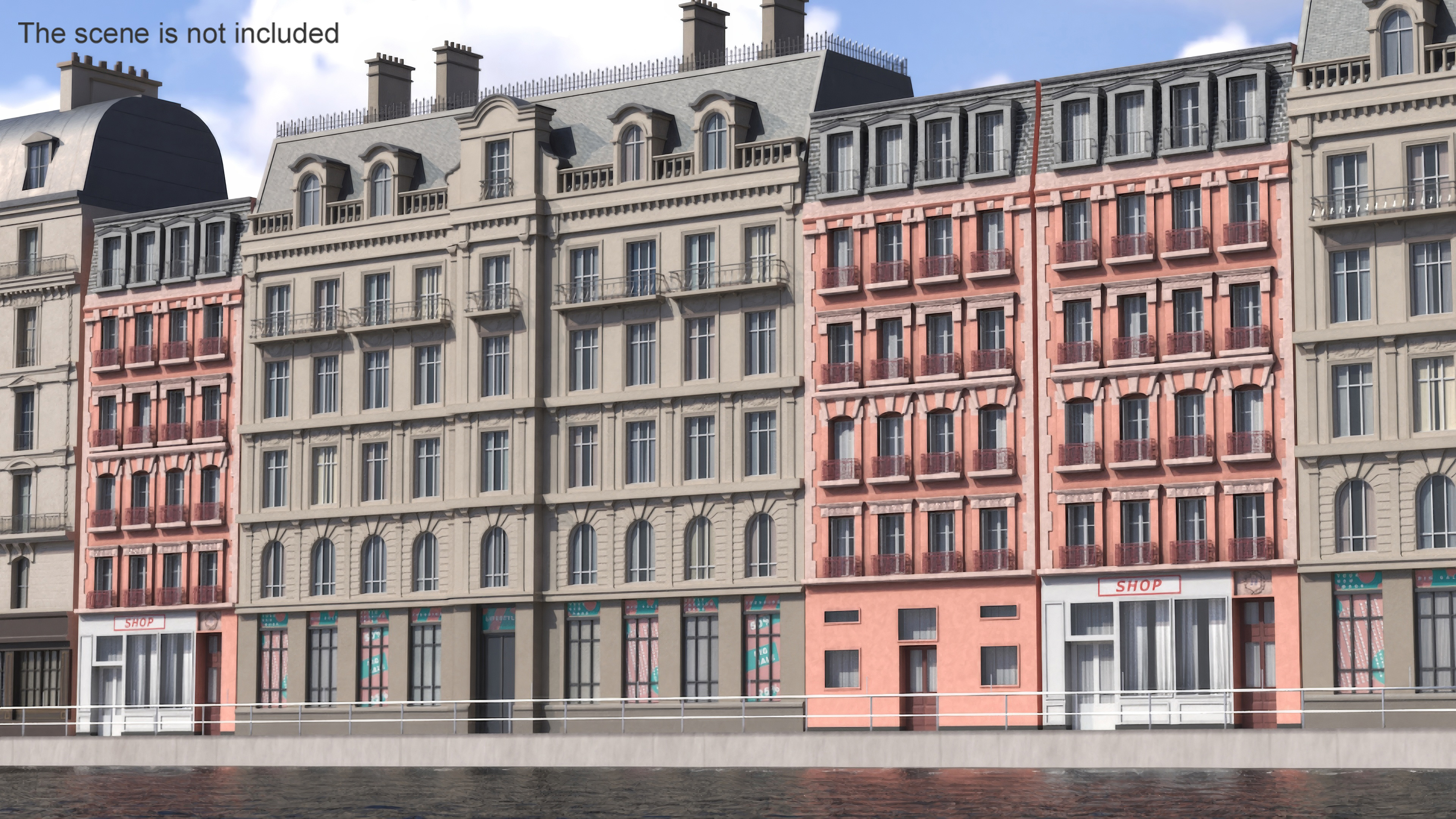 Paris Traditional Architecture Building 3D model