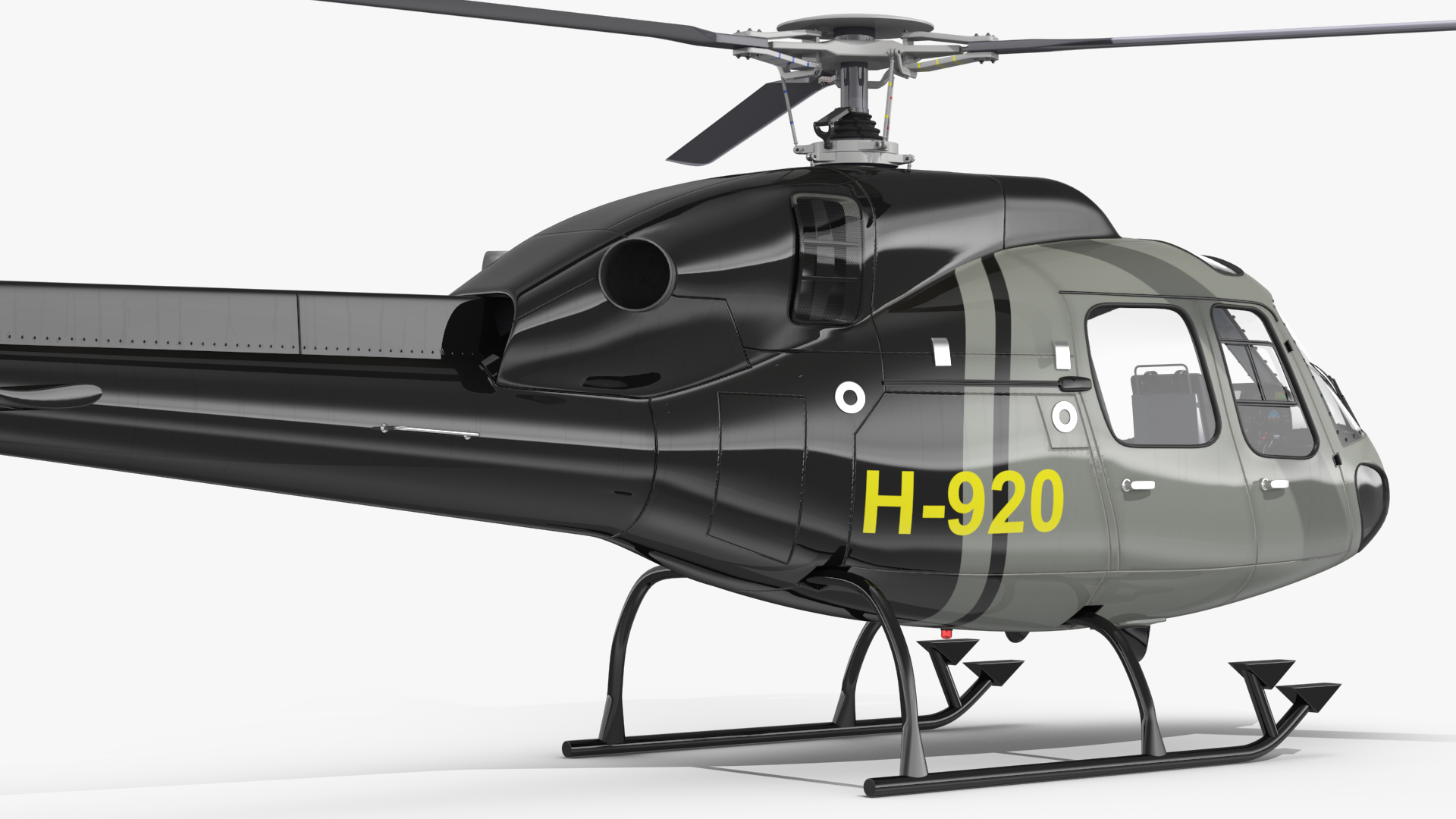 3D Private Helicopter Eurocopter AS355E