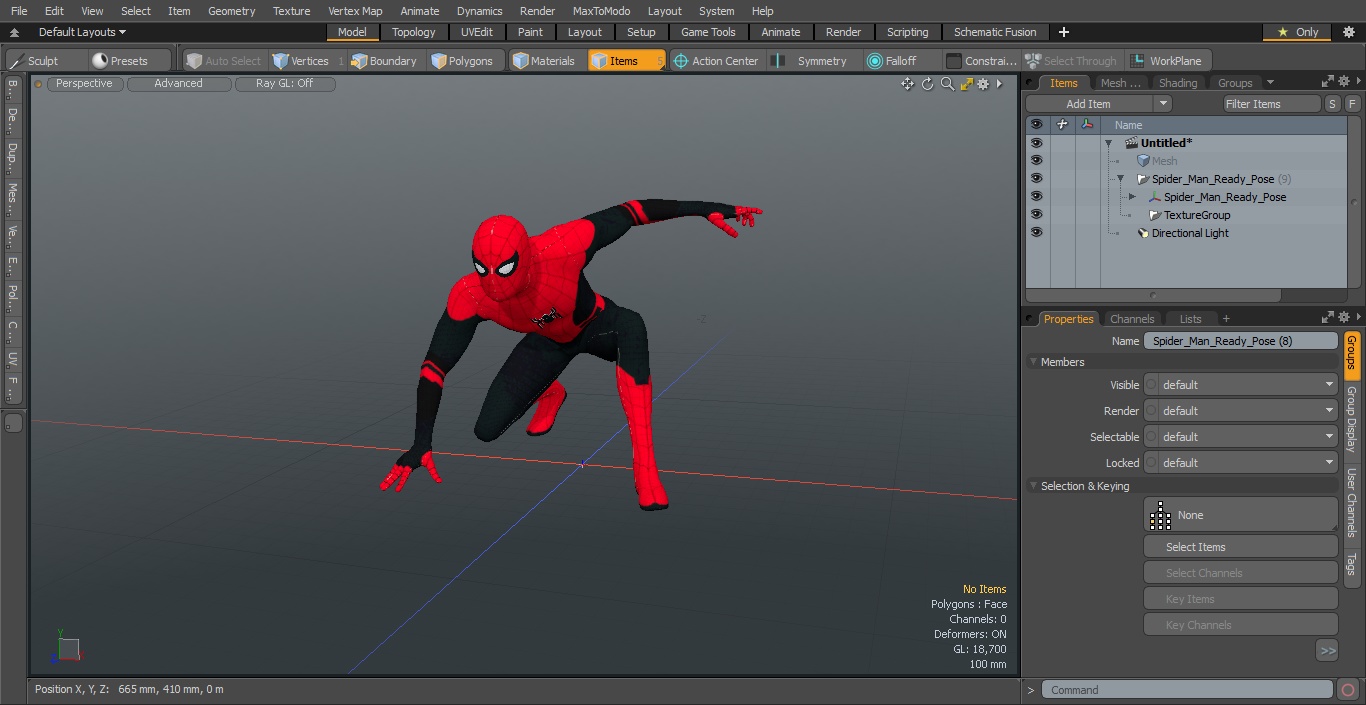 3D Spider Man Ready Pose