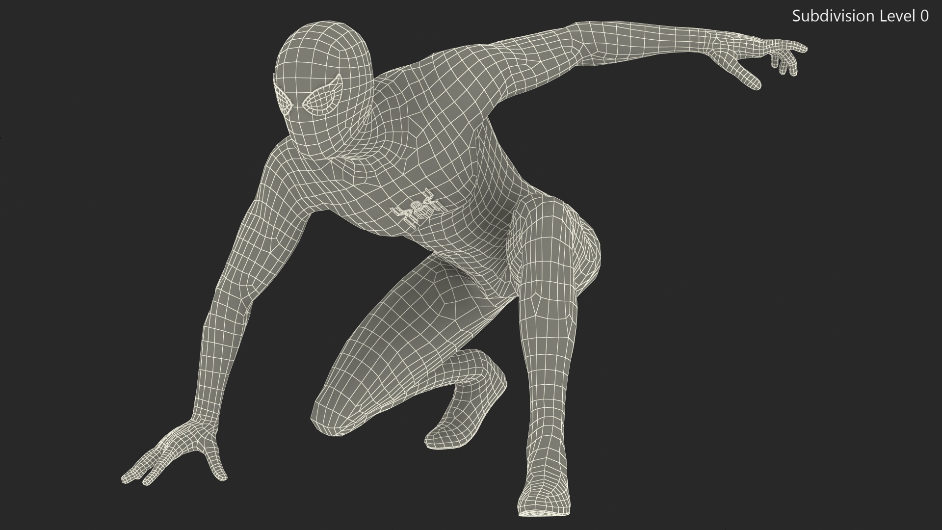 3D Spider Man Ready Pose