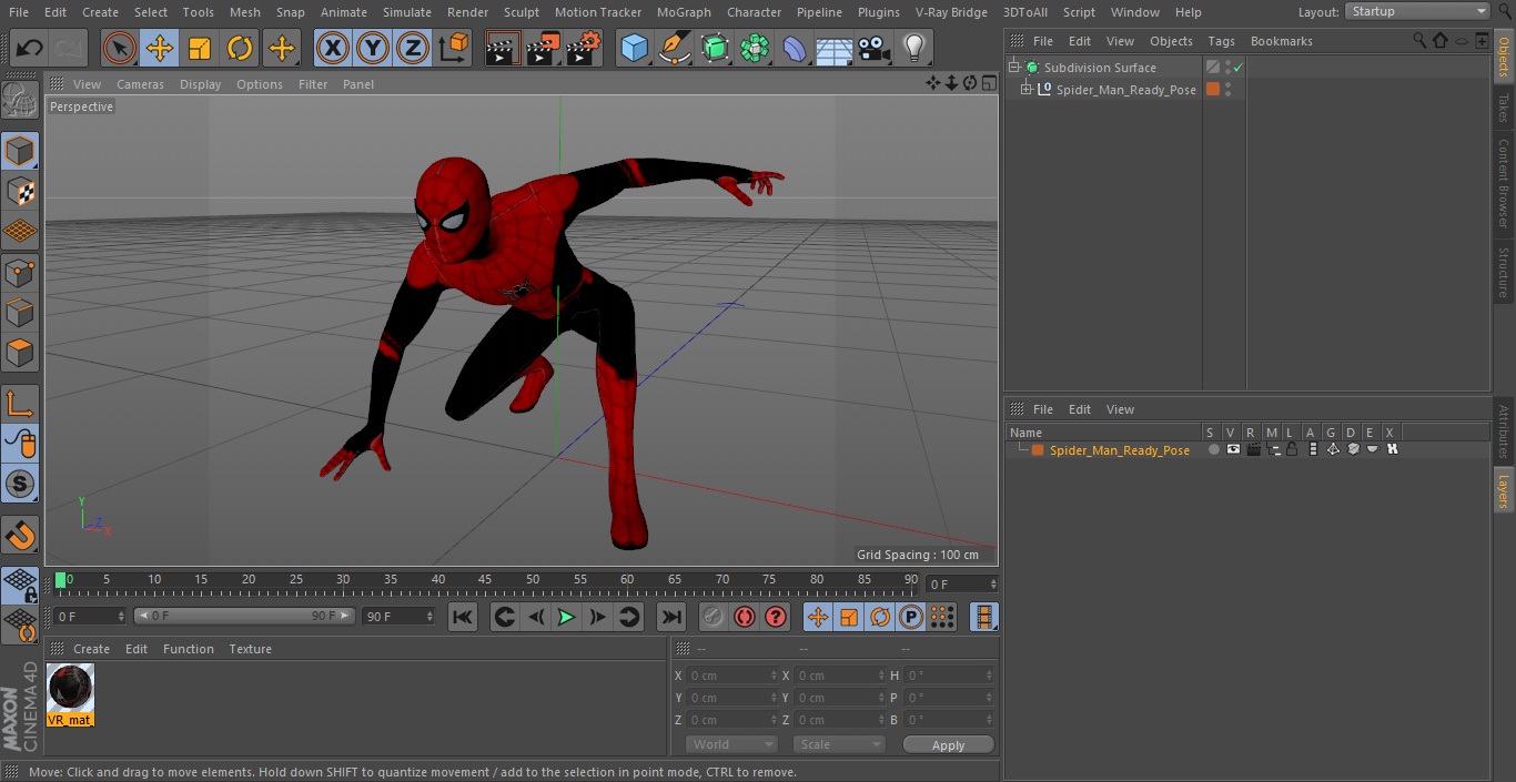 3D Spider Man Ready Pose